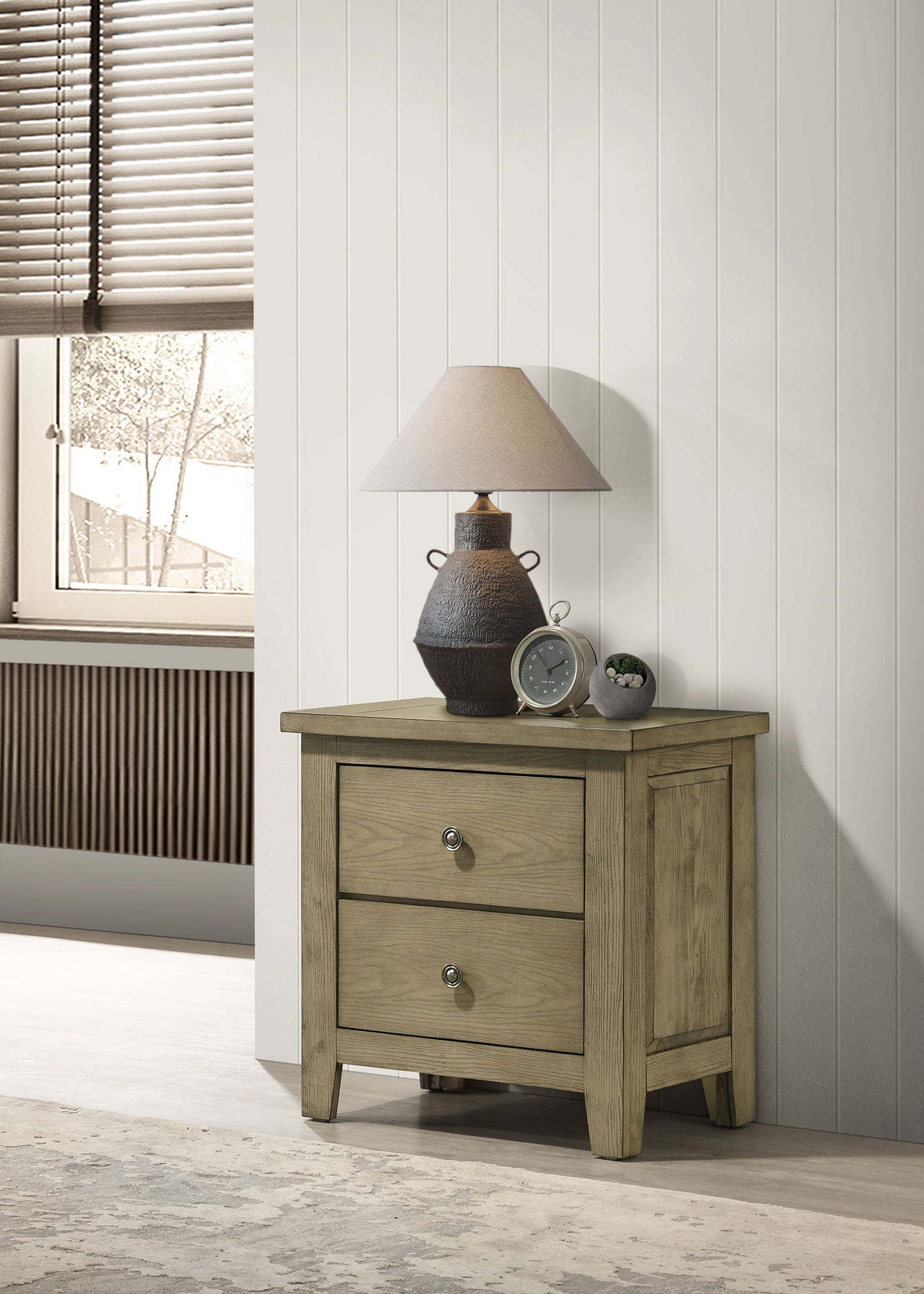 Hazlewood 2-drawer Nightstand Bedside Table Vineyard Oak-