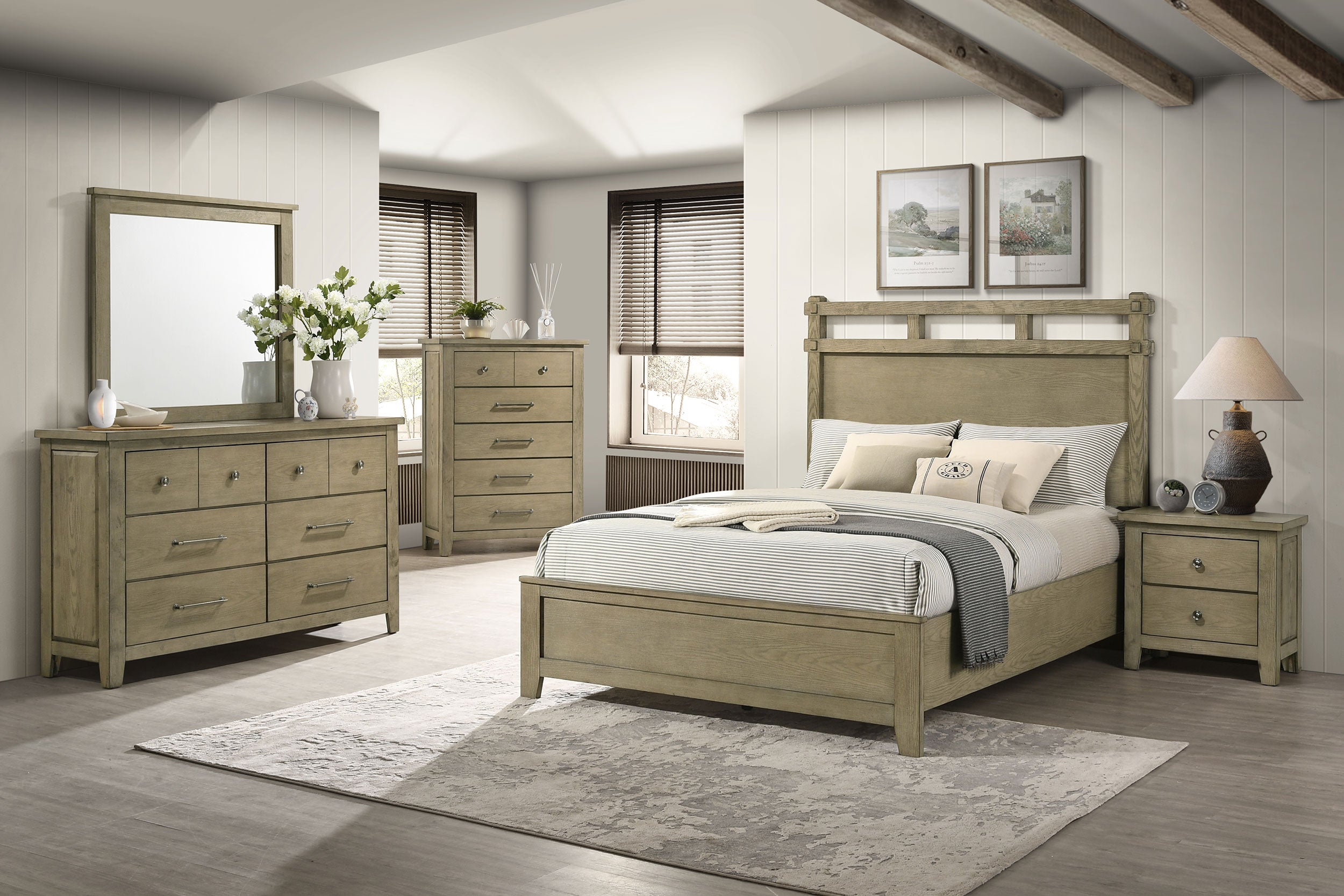 Hazlewood 2-drawer Nightstand Bedside Table Vineyard Oak-