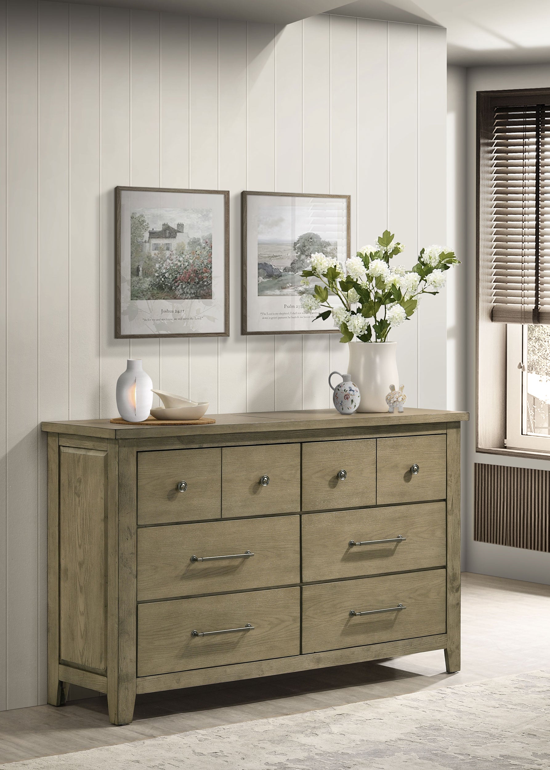 Hazlewood 6-drawer Bedroom Dresser Cabinet Vineyard Oak-