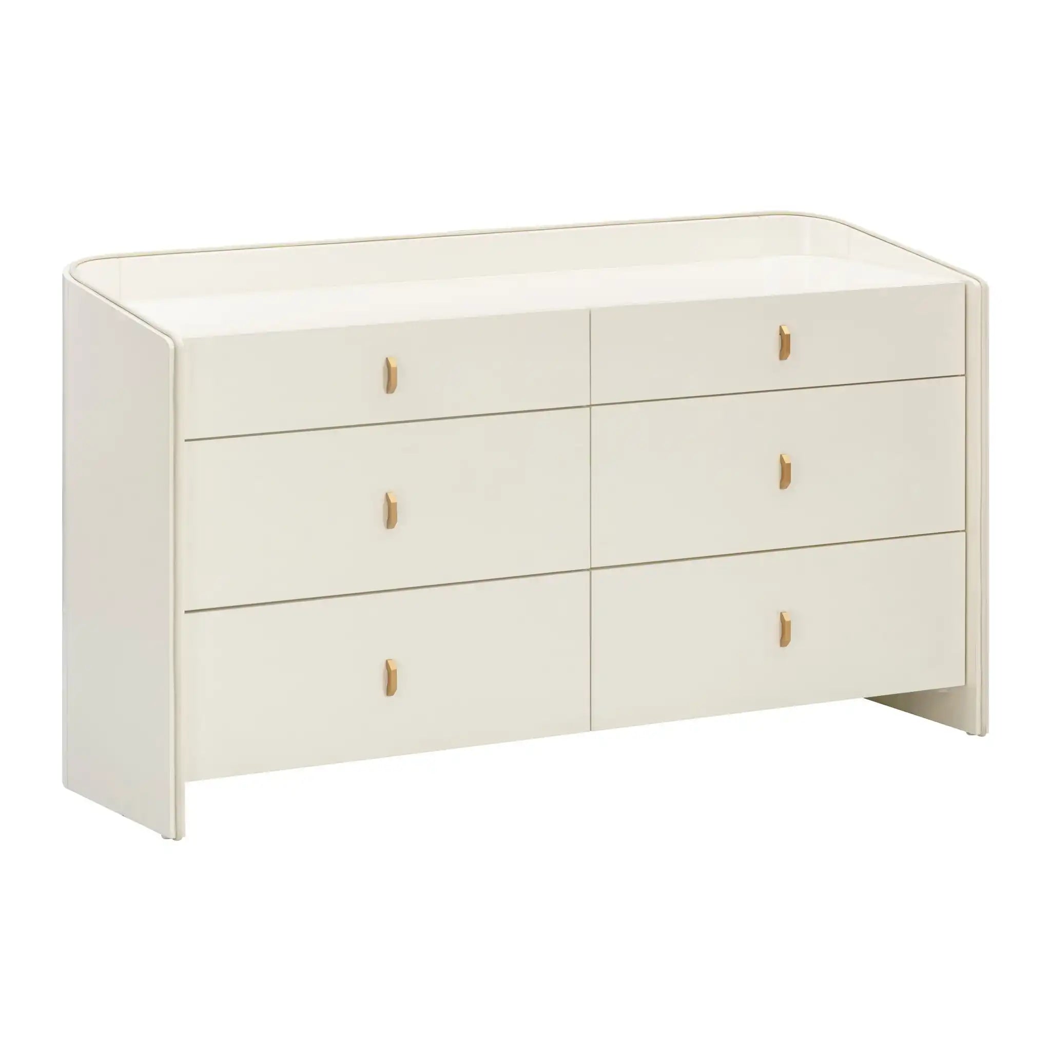 Collins - 6-Drawer Dresser - Cream - Best Buy Furniture