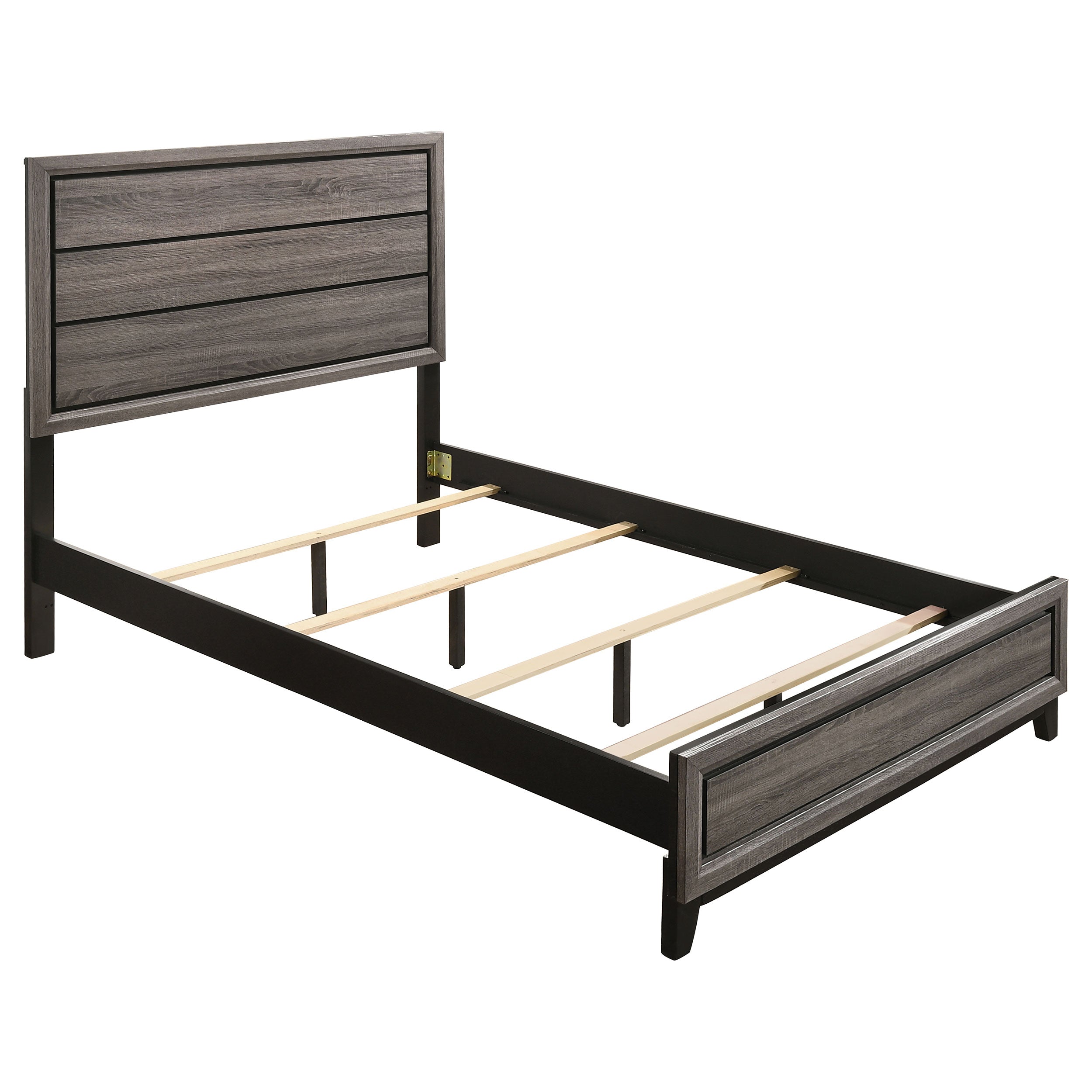Watson Wood Queen Panel Bed Grey Oak-CoasterEveryday