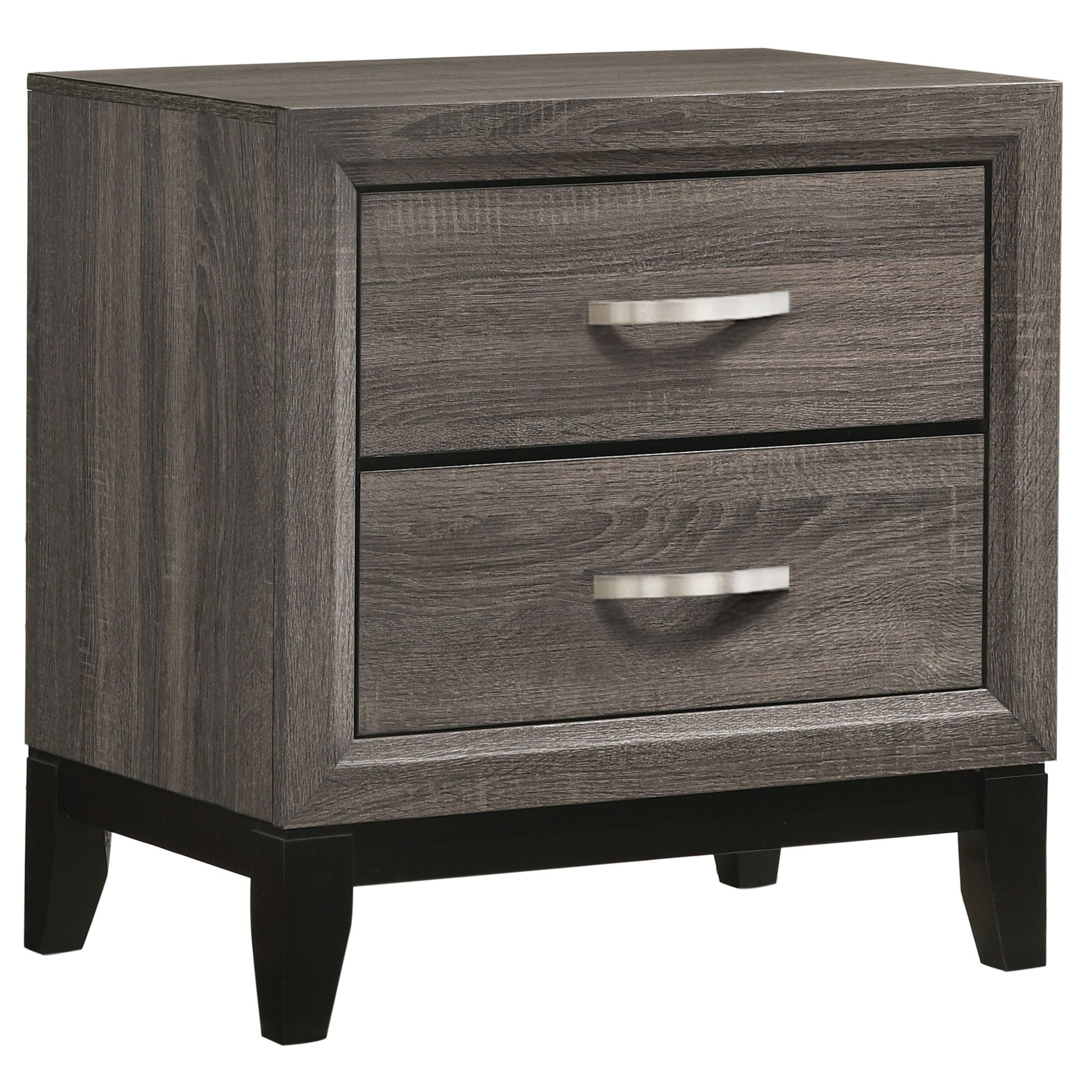 Watson 2-drawer Nightstand Grey Oak-CoasterEveryday