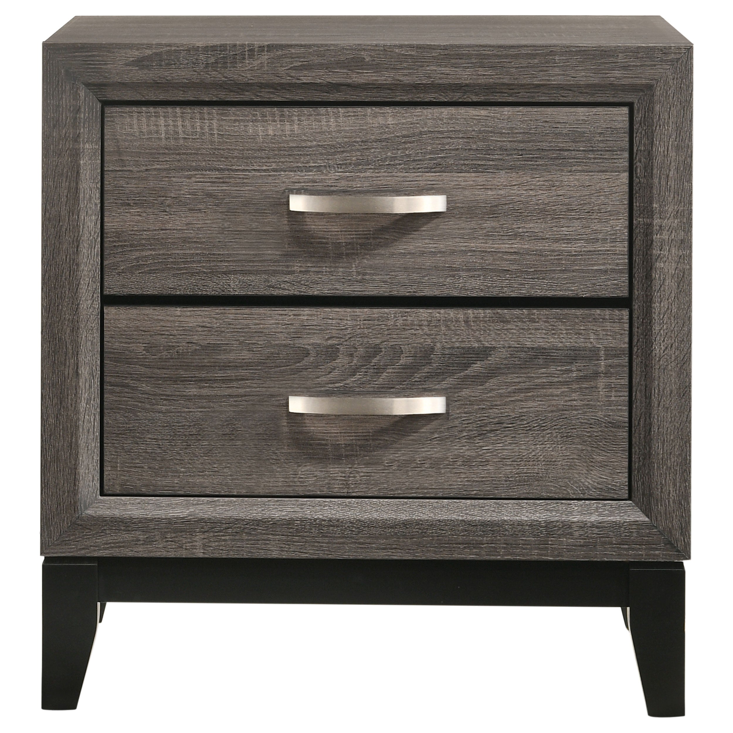 Watson 2-drawer Nightstand Grey Oak-CoasterEveryday