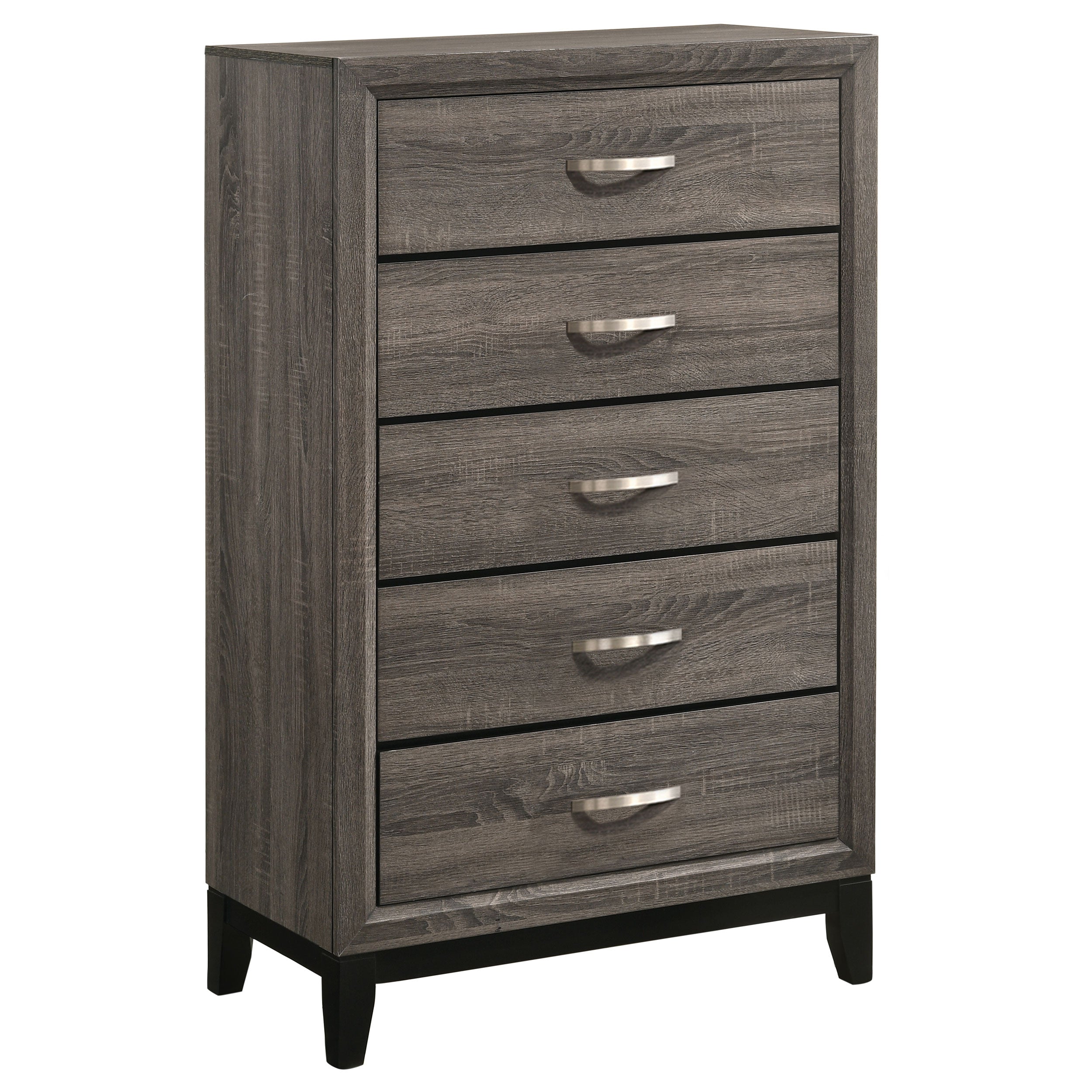 Watson 5-drawer Bedroom Chest Grey Oak-CoasterEveryday