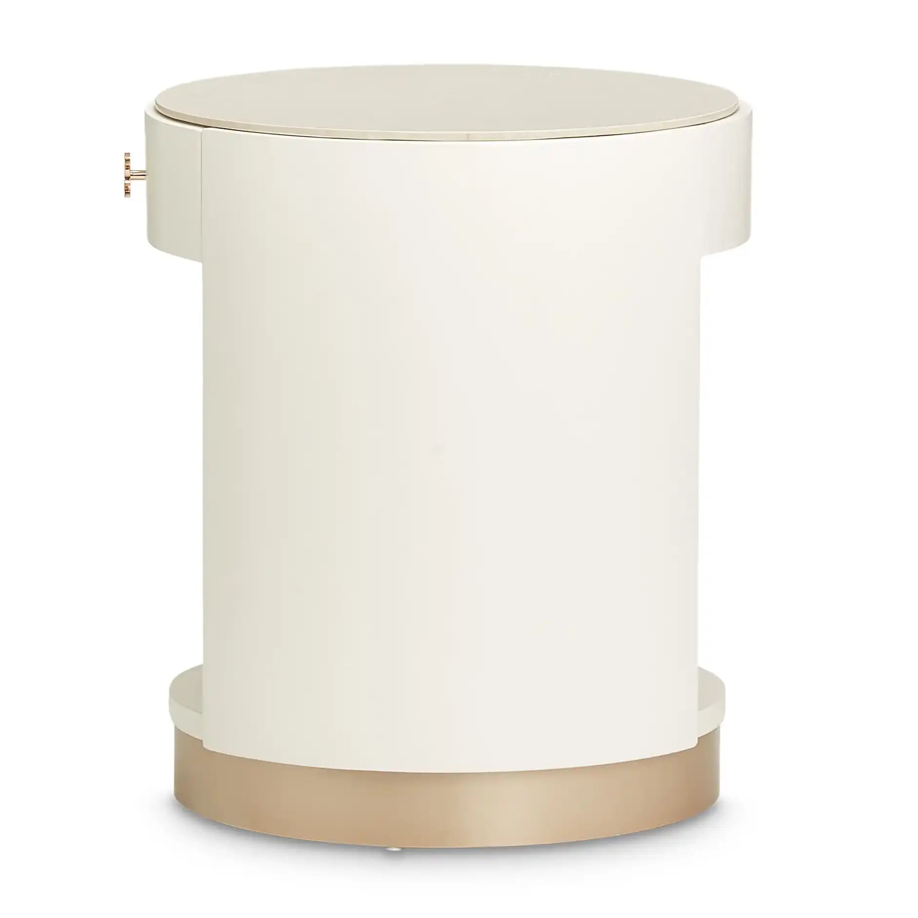 La Rachelle - Round End Table - Champagne - Best Buy Furniture