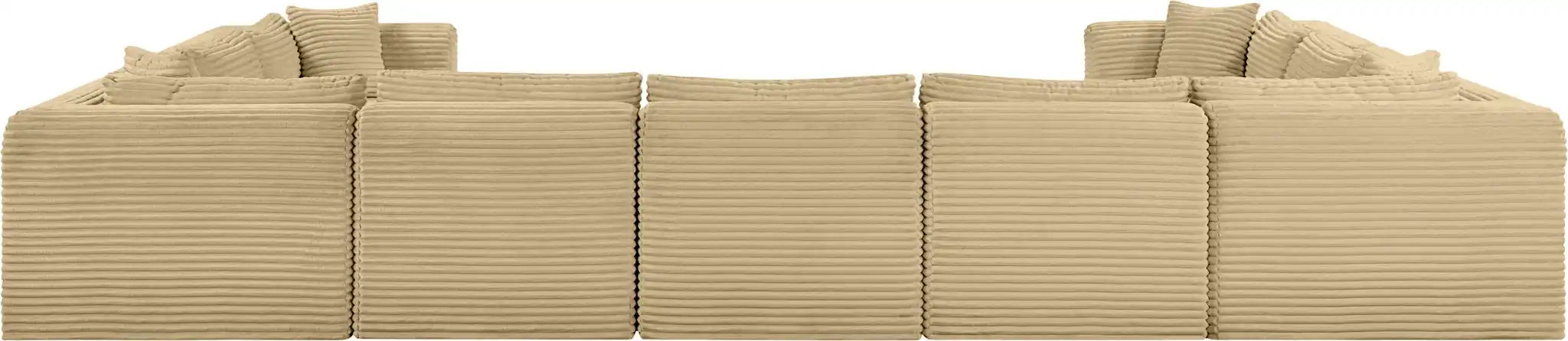 Shaggy - Fabric 9 Piece Modular U-Shaped Sectional