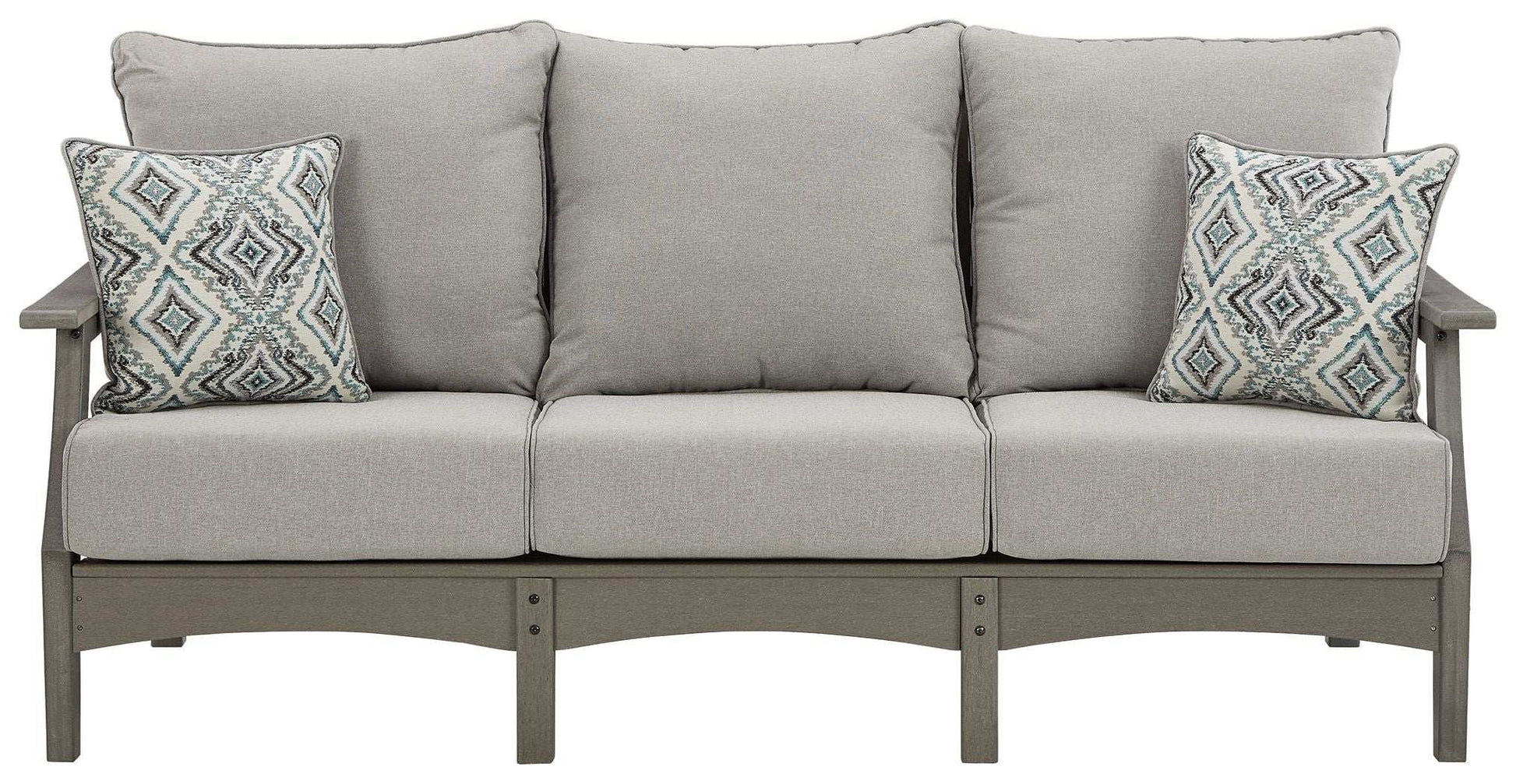 Visola - Sofa with Cushion - Gray - Best Buy Furniture