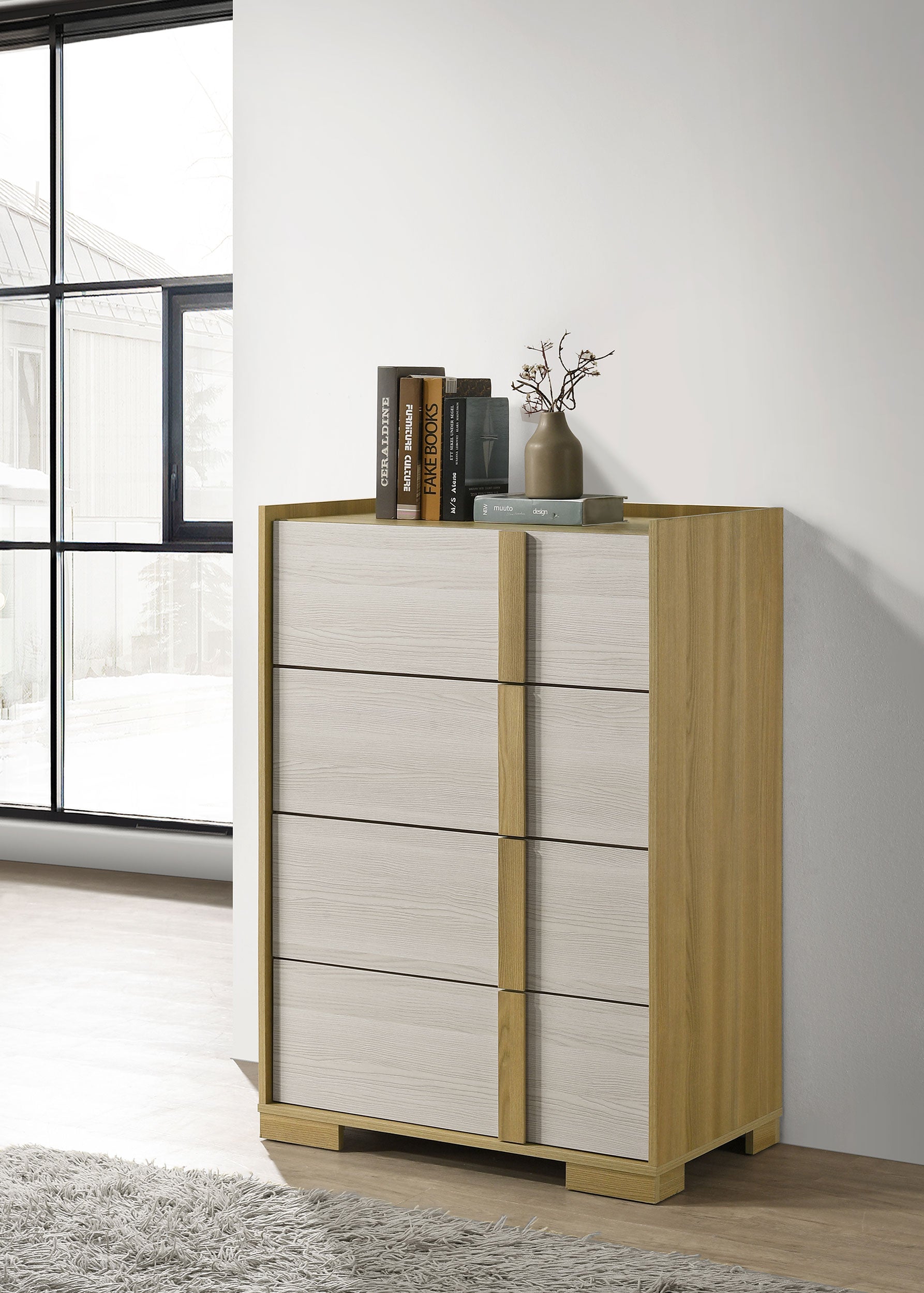 Hyland 4-drawer Chest of Drawers Natural-