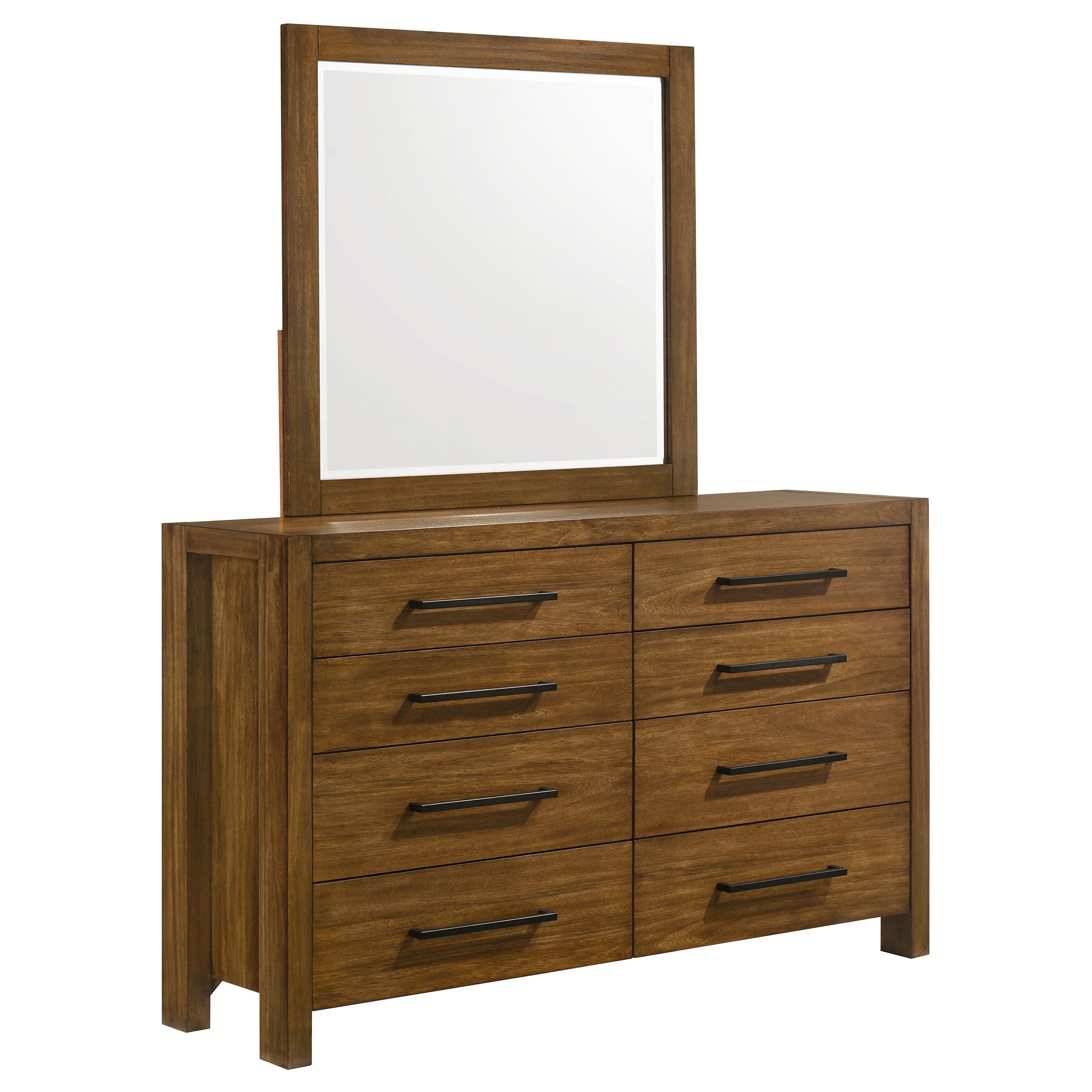Adderley 8-drawer Bedroom Dresser and Mirror Warm Brown-
