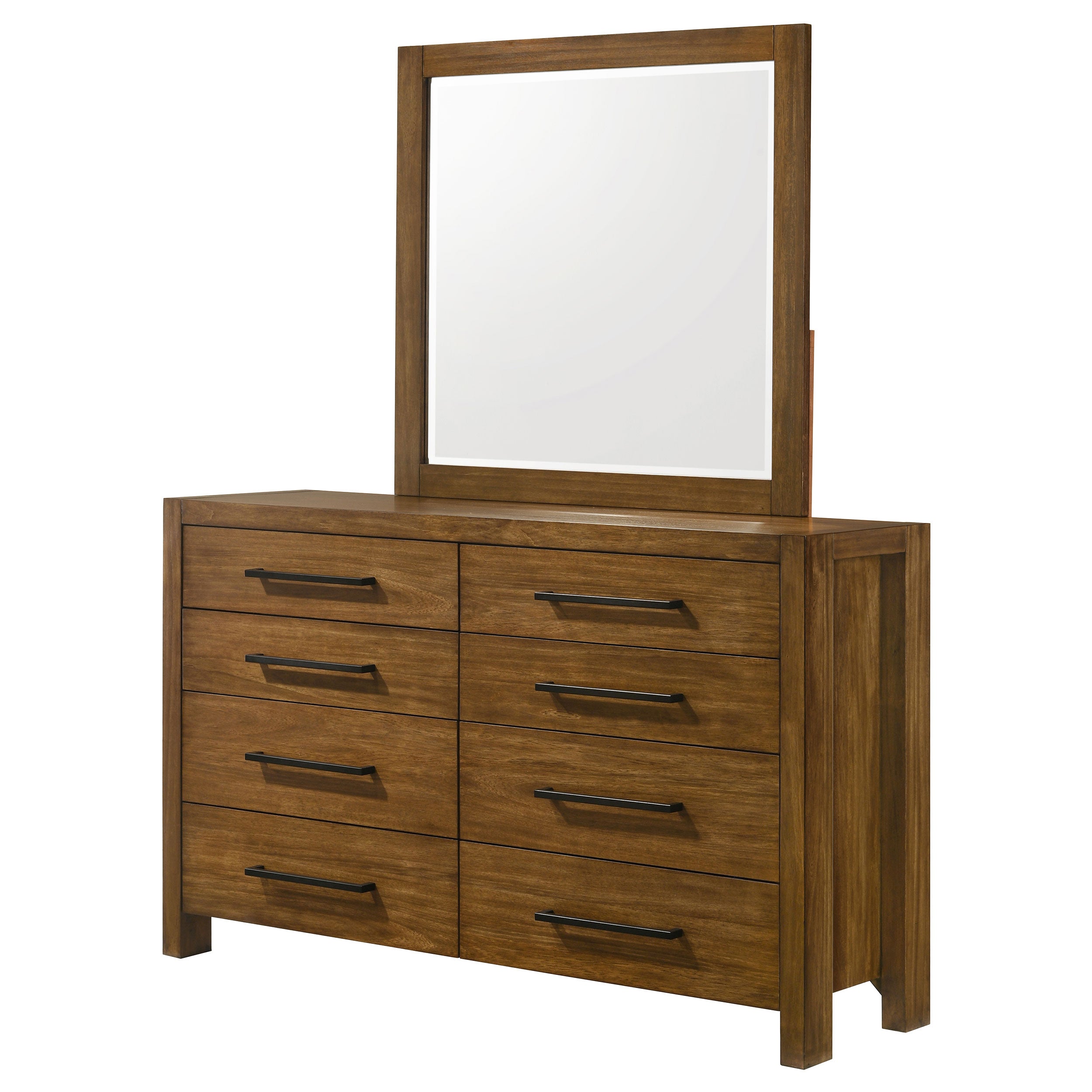 Adderley 8-drawer Bedroom Dresser and Mirror Warm Brown-