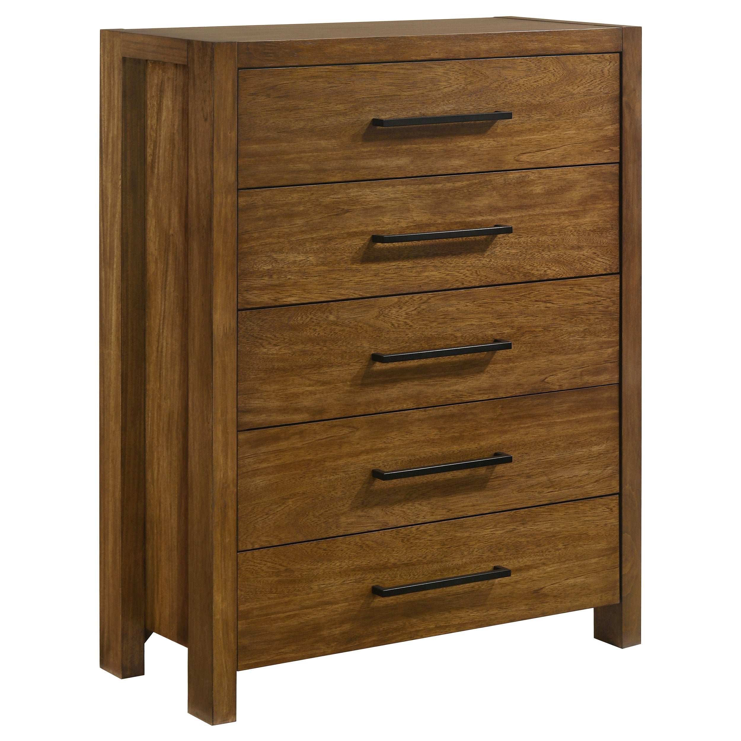 Adderley 5-drawer Bedroom Chest of Drawers Warm Brown-