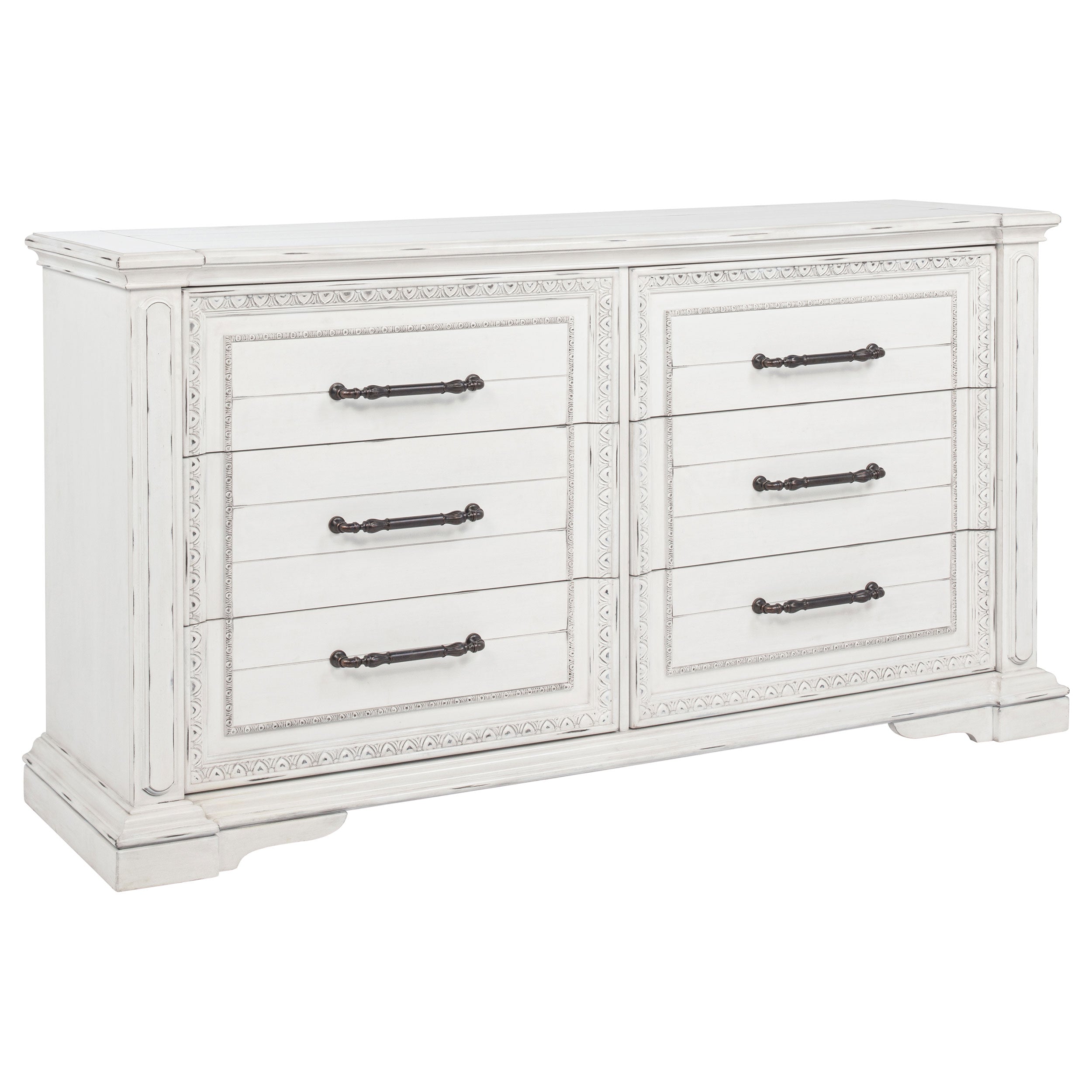 McKinney 6-drawer Bedroom Dresser Cabinet Vintage White-
