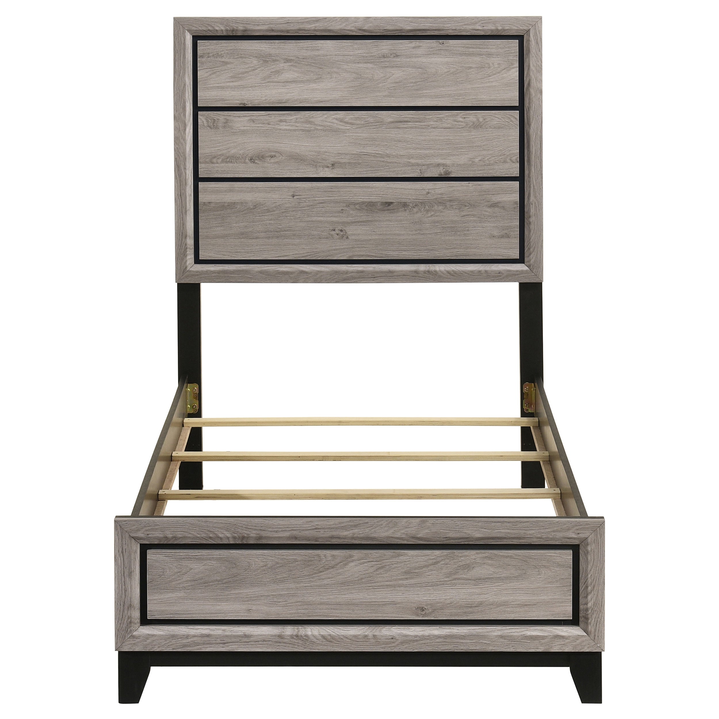 Watson Wood Twin Panel Bed Light Taupe-
