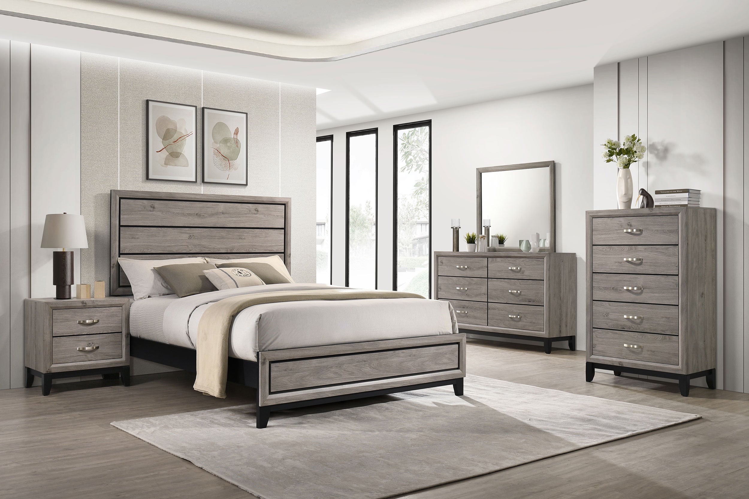Watson 5-drawer Bedroom Chest of Drawers Light Taupe-