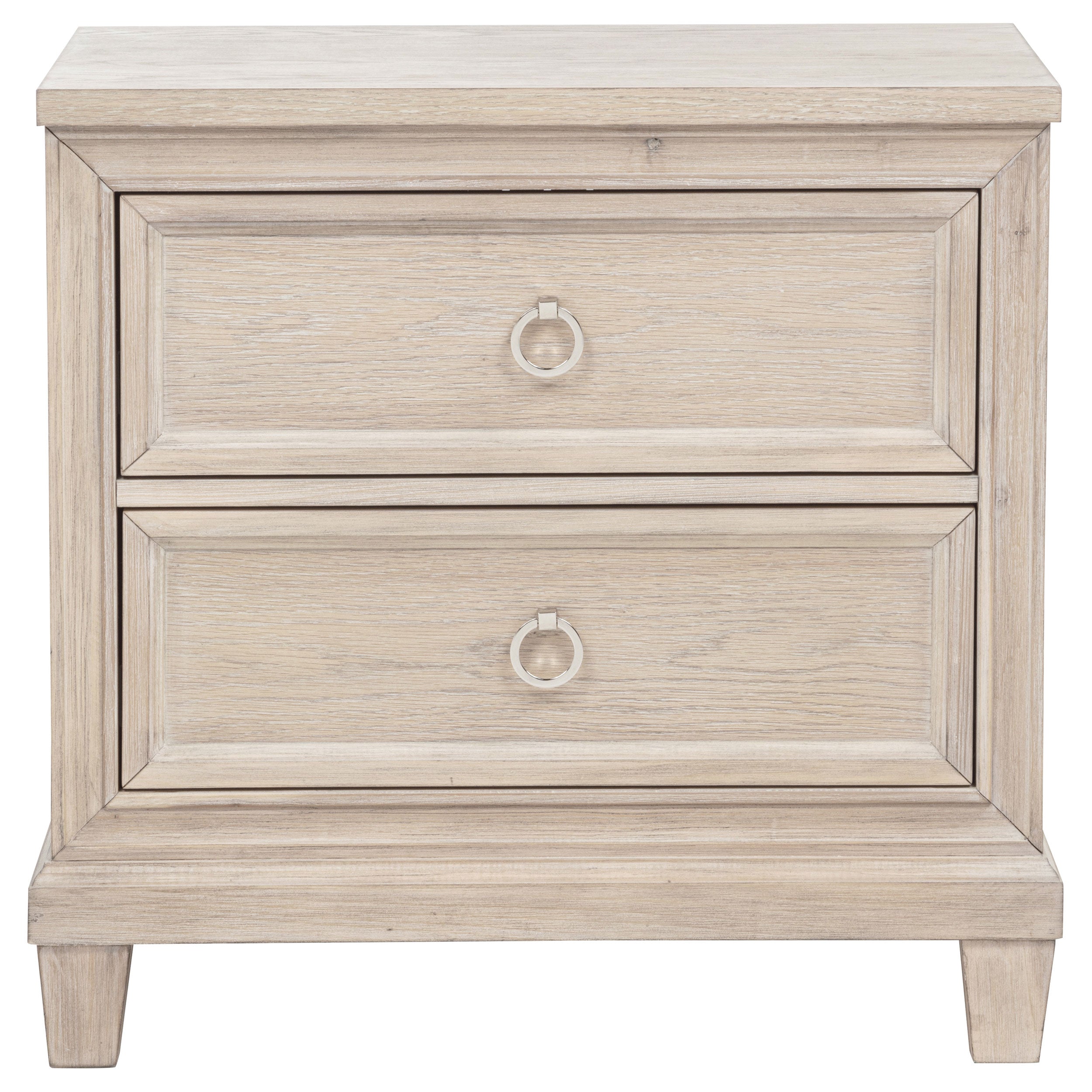 Pembroke 2-drawer Nightstand Bedside Table Washed Oak-