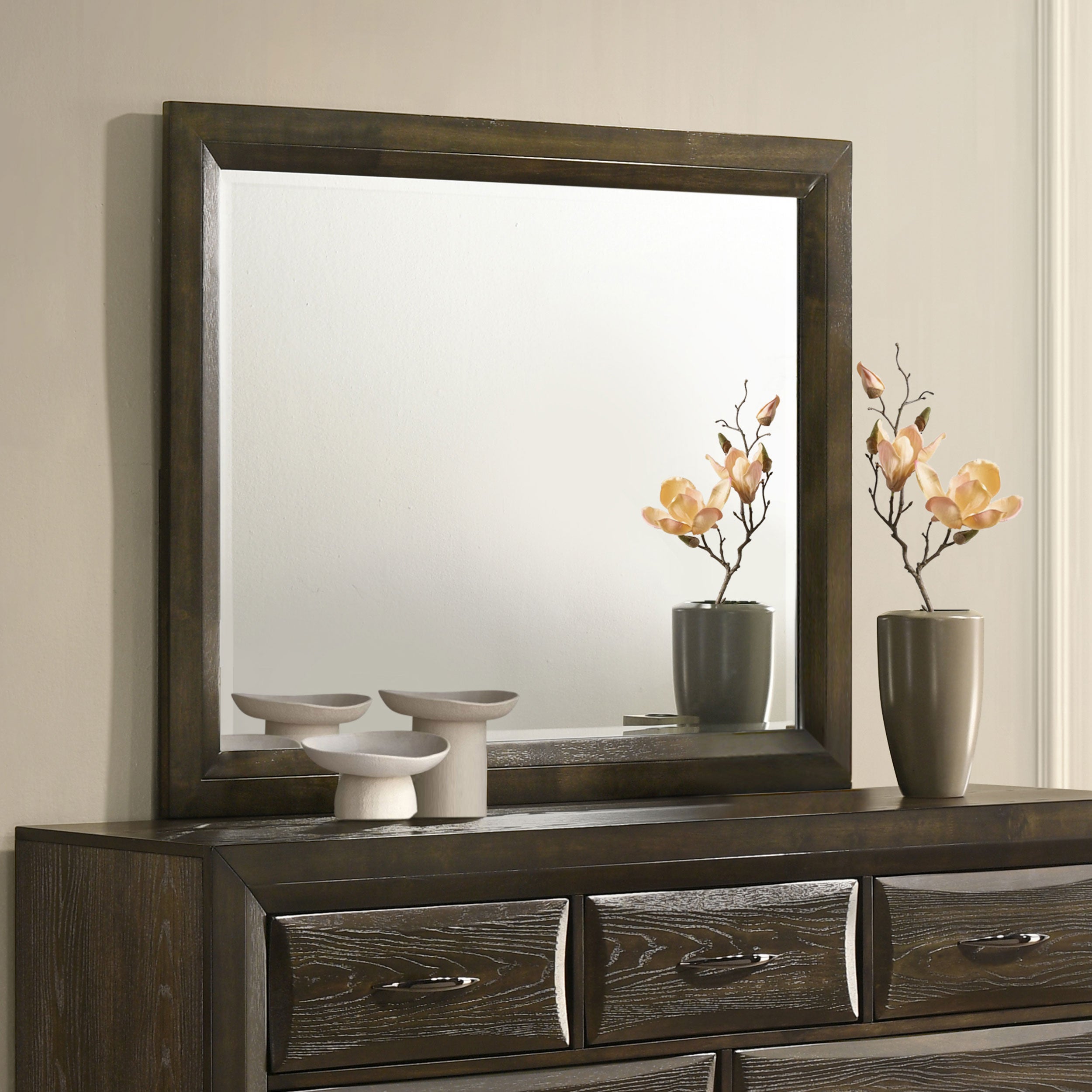 Atlas Bedroom Dresser Mirror Dark Oak-