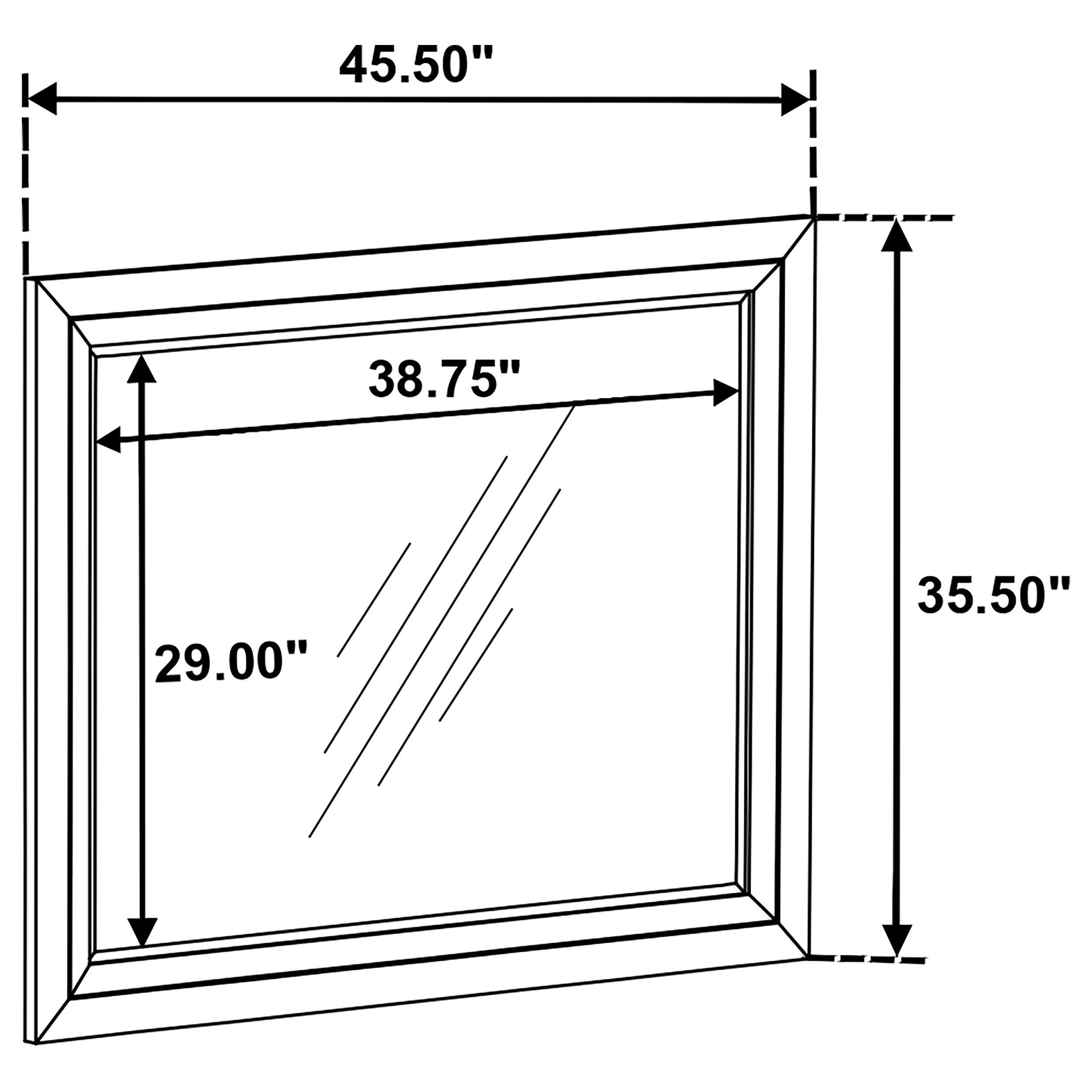 Atlas Bedroom Dresser Mirror Dark Oak-