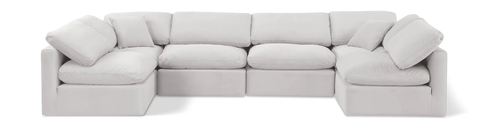 Indulge - Velvet 6 Piece Modular U-Shaped Sectional - Best Buy Furniture