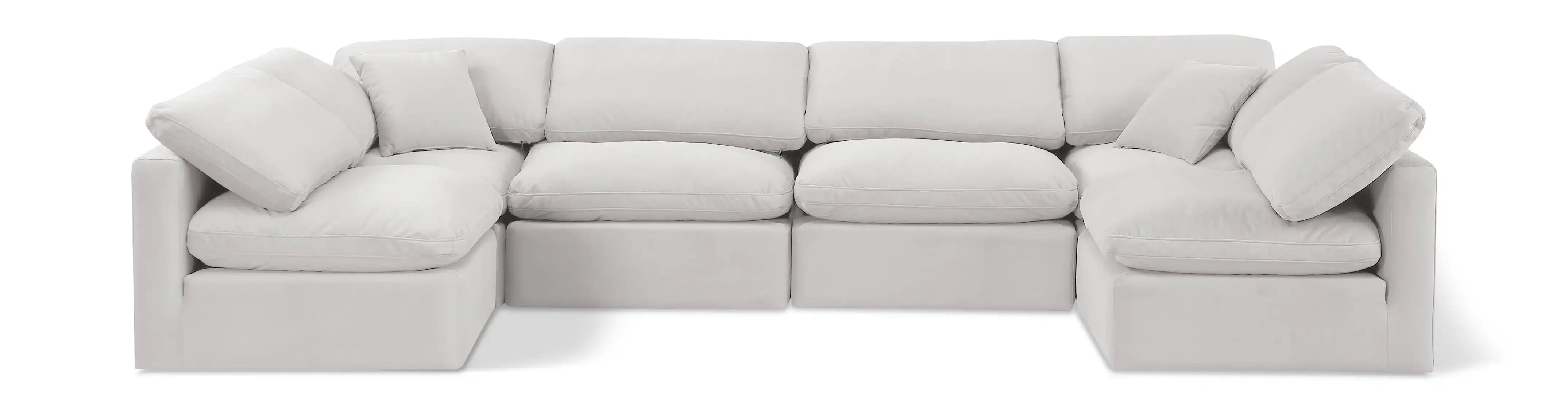 Indulge - Velvet 6 Piece Modular U-Shaped Sectional - Best Buy Furniture