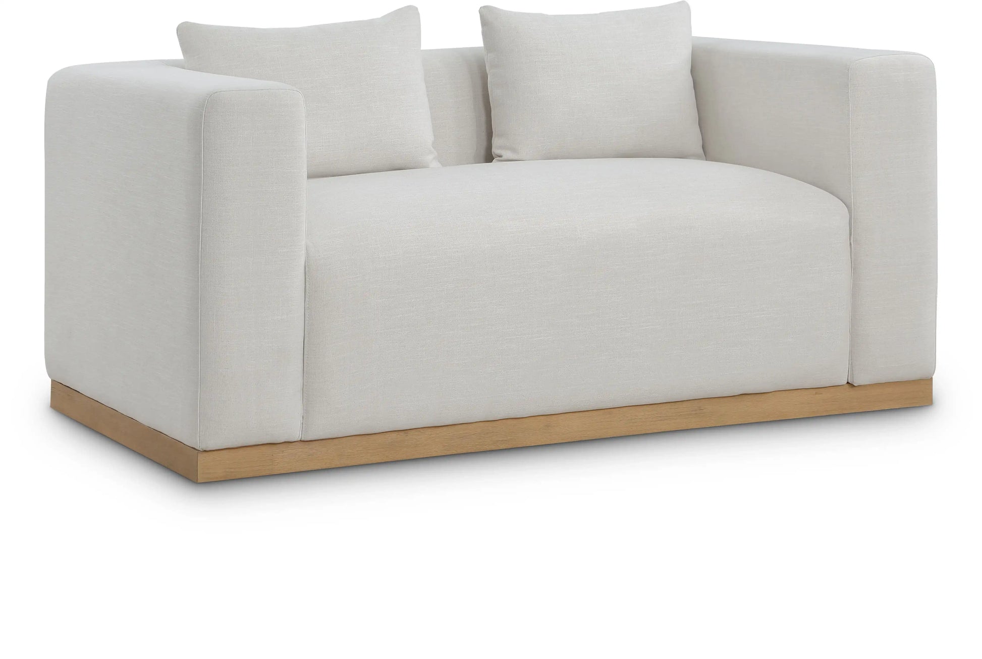 Alfie - Linen Textured Fabic Loveseat - Best Buy Furniture