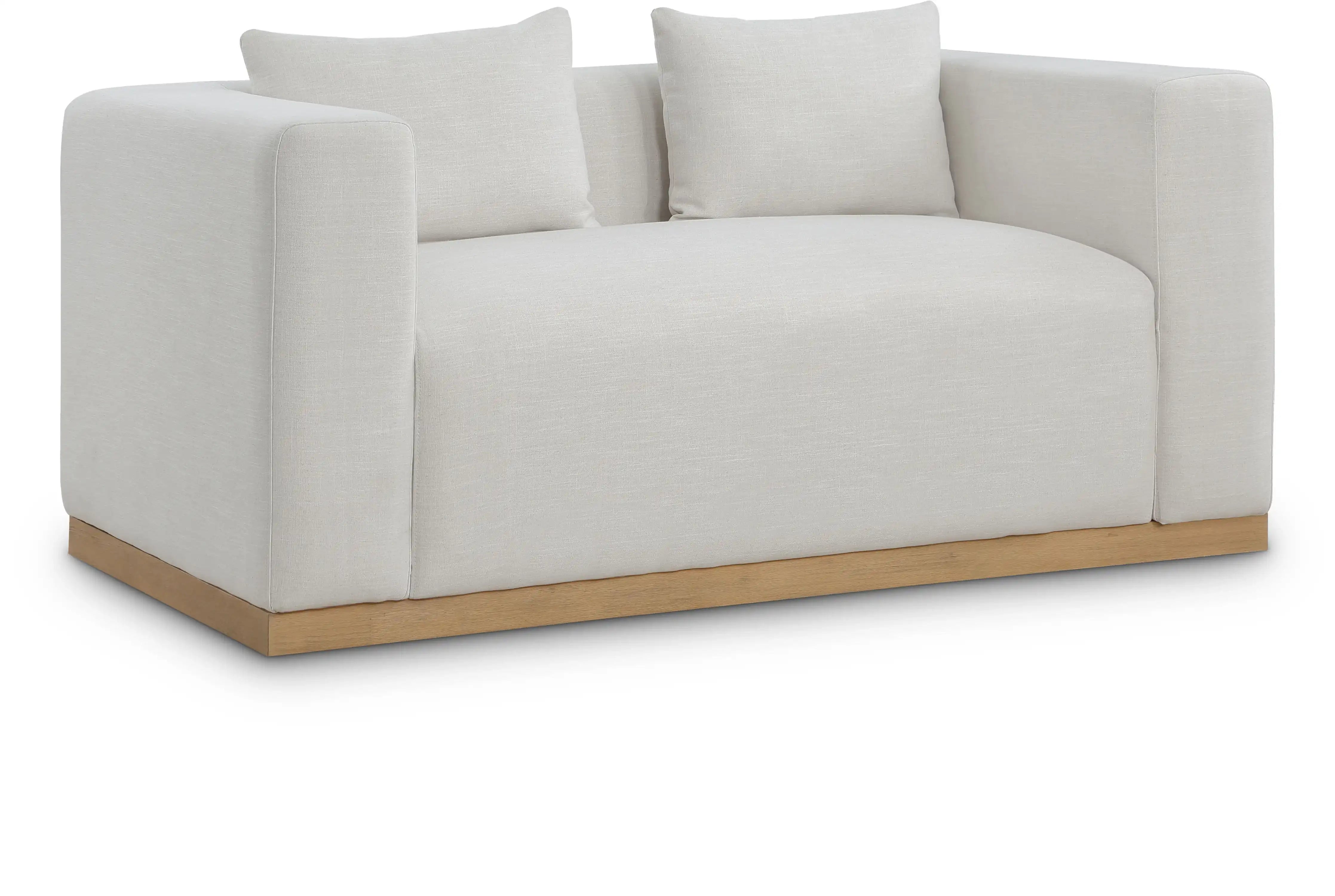 Alfie - Linen Textured Fabic Loveseat - Best Buy Furniture