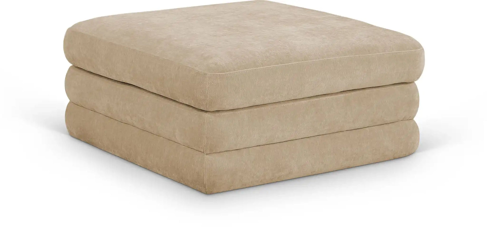 Stellar - Chenille Fabric Upholstered Modular Modular Ottoman - Best Buy Furniture