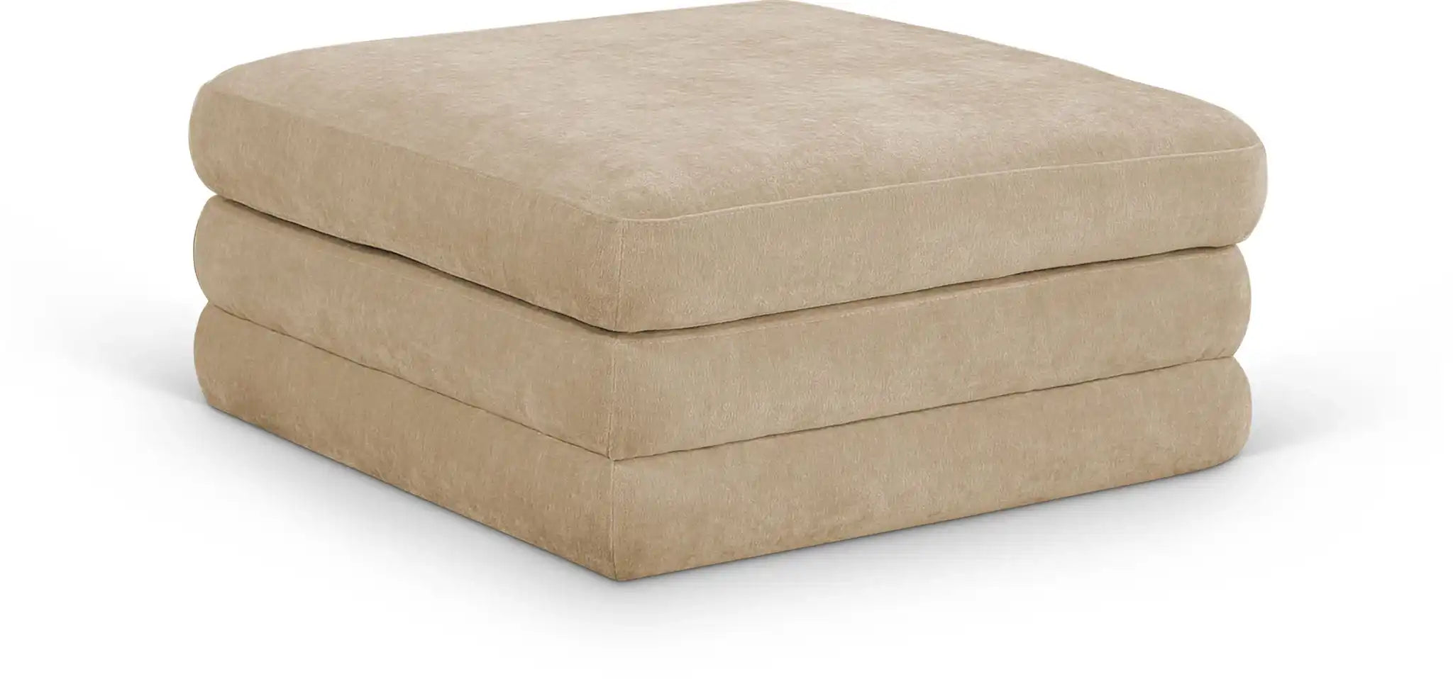 Stellar - Chenille Fabric Upholstered Modular Modular Ottoman - Best Buy Furniture
