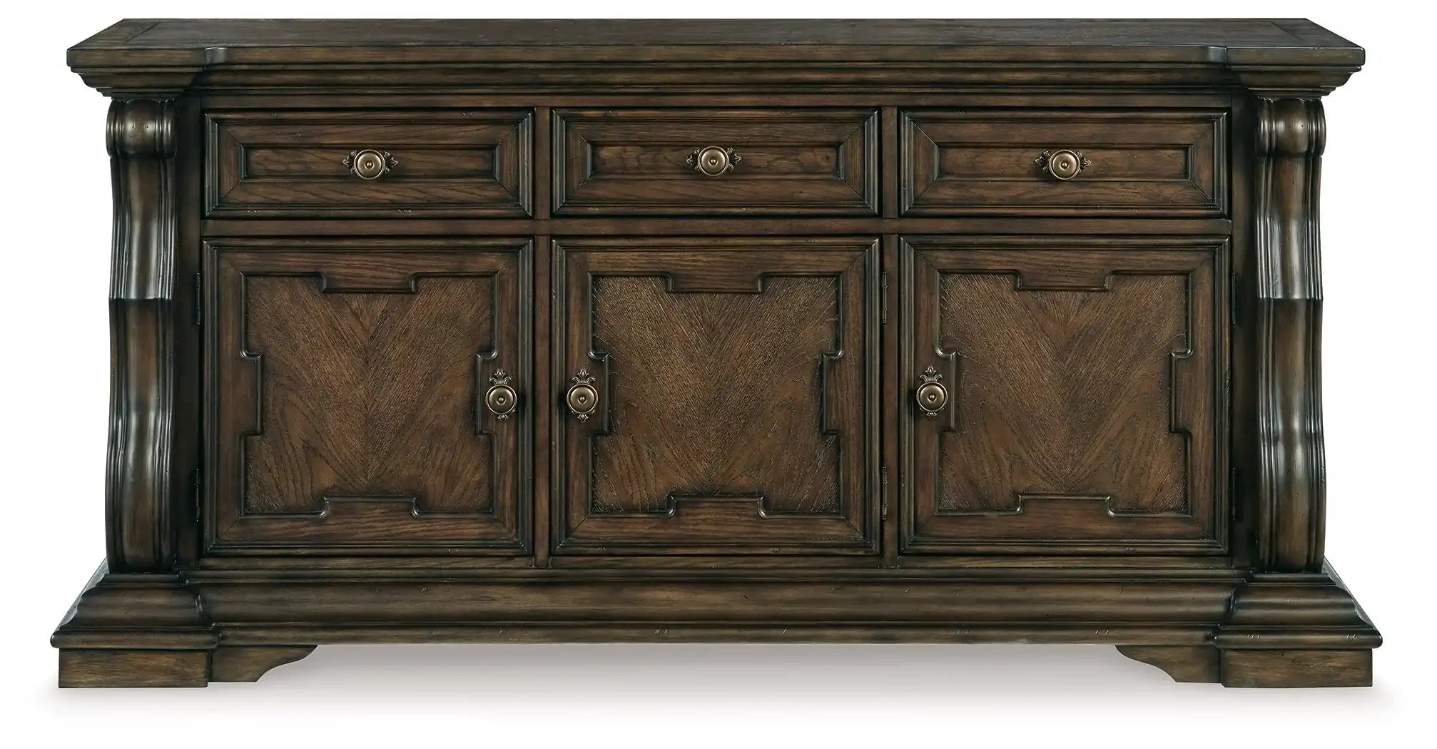Maylee - Dining Room Buffet - Dark Brown - Best Buy Furniture