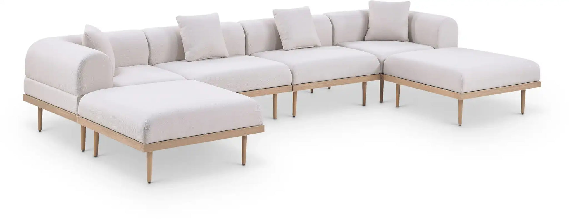 Laguna - 6 Piece 142" Outdoor Patio Modular Sectional - Best Buy Furniture