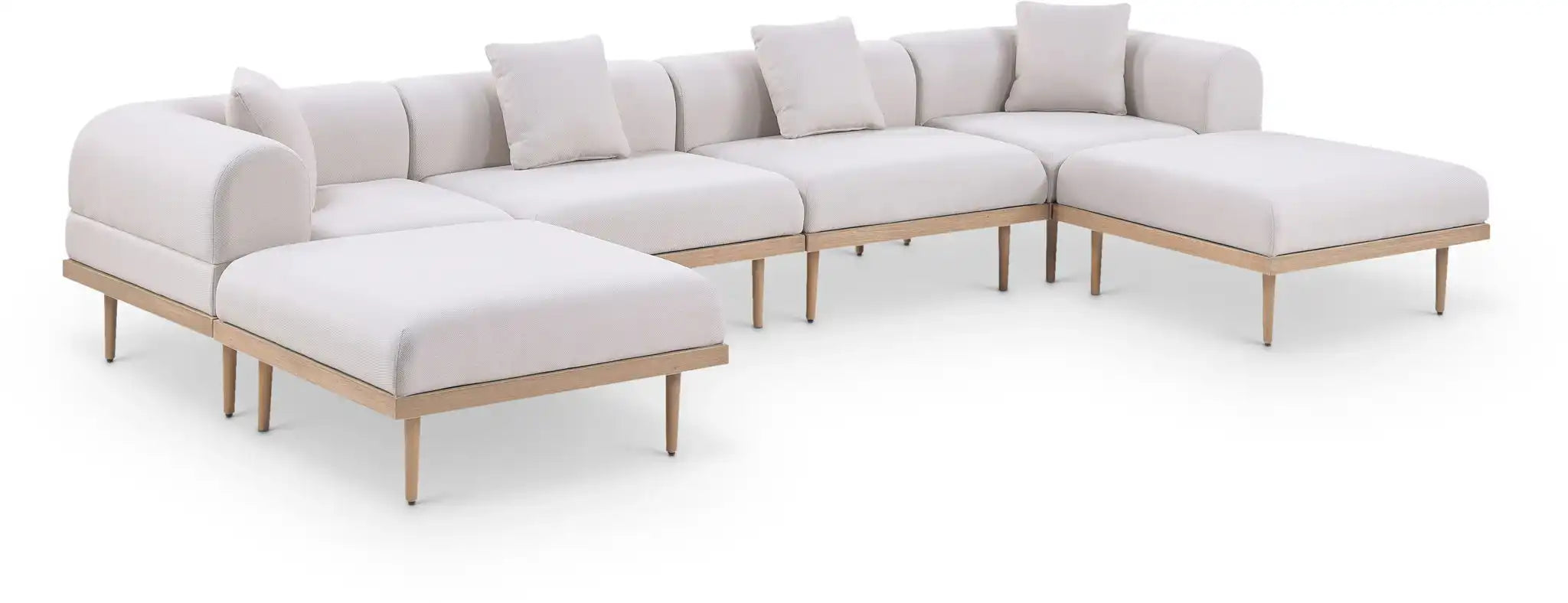 Laguna - 6 Piece 142" Outdoor Patio Modular Sectional - Best Buy Furniture