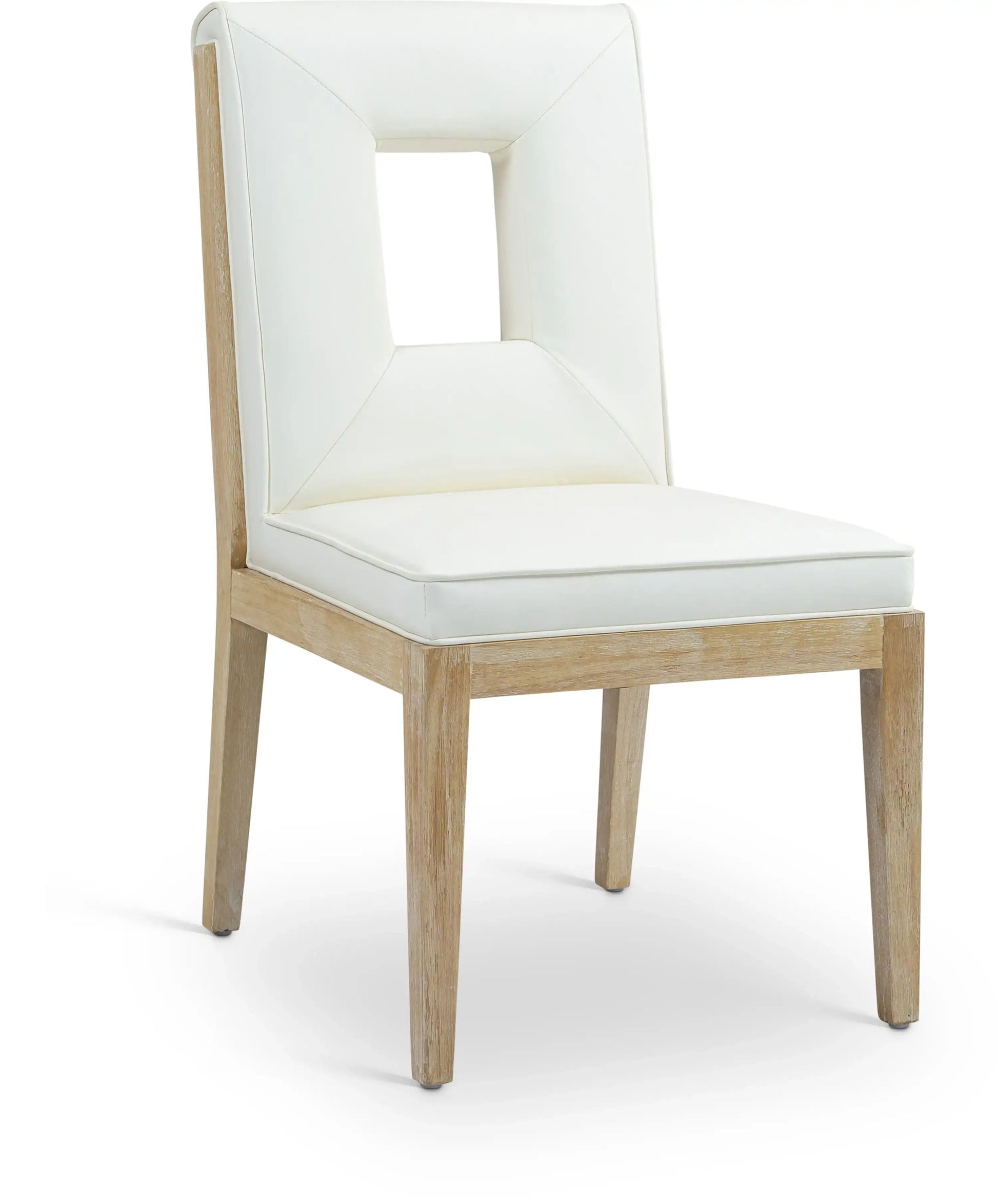 Gwendolyn - Faux Leather Dining Side Chair With Natural Frame (Set of 2) - Best Buy Furniture