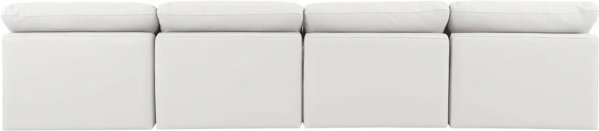 Indulge - Faux Leather 4 Seat Modular Armless Sofa