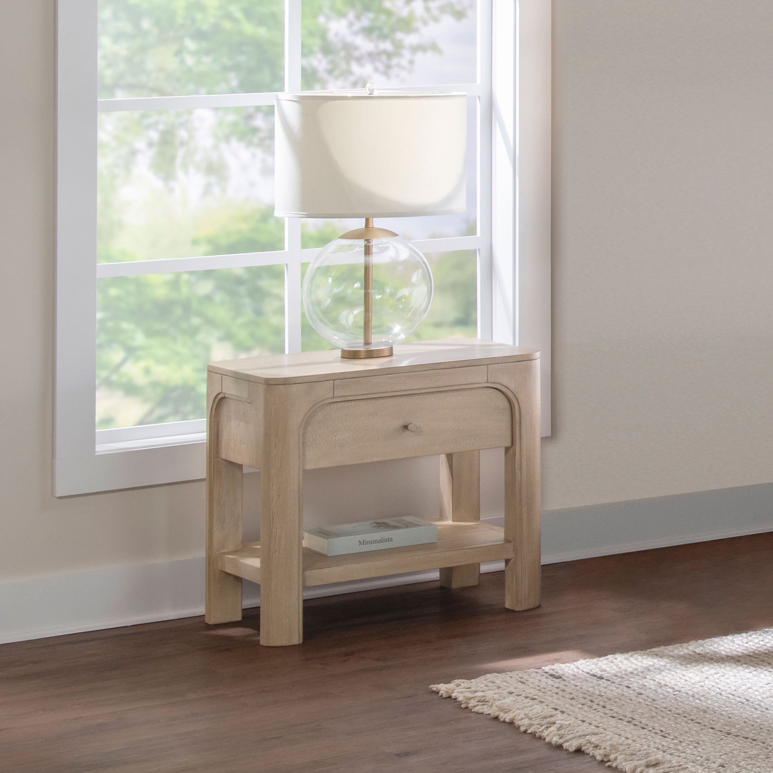 Solano 1-drawer Nightstand Bedside Table Weathered Mango-
