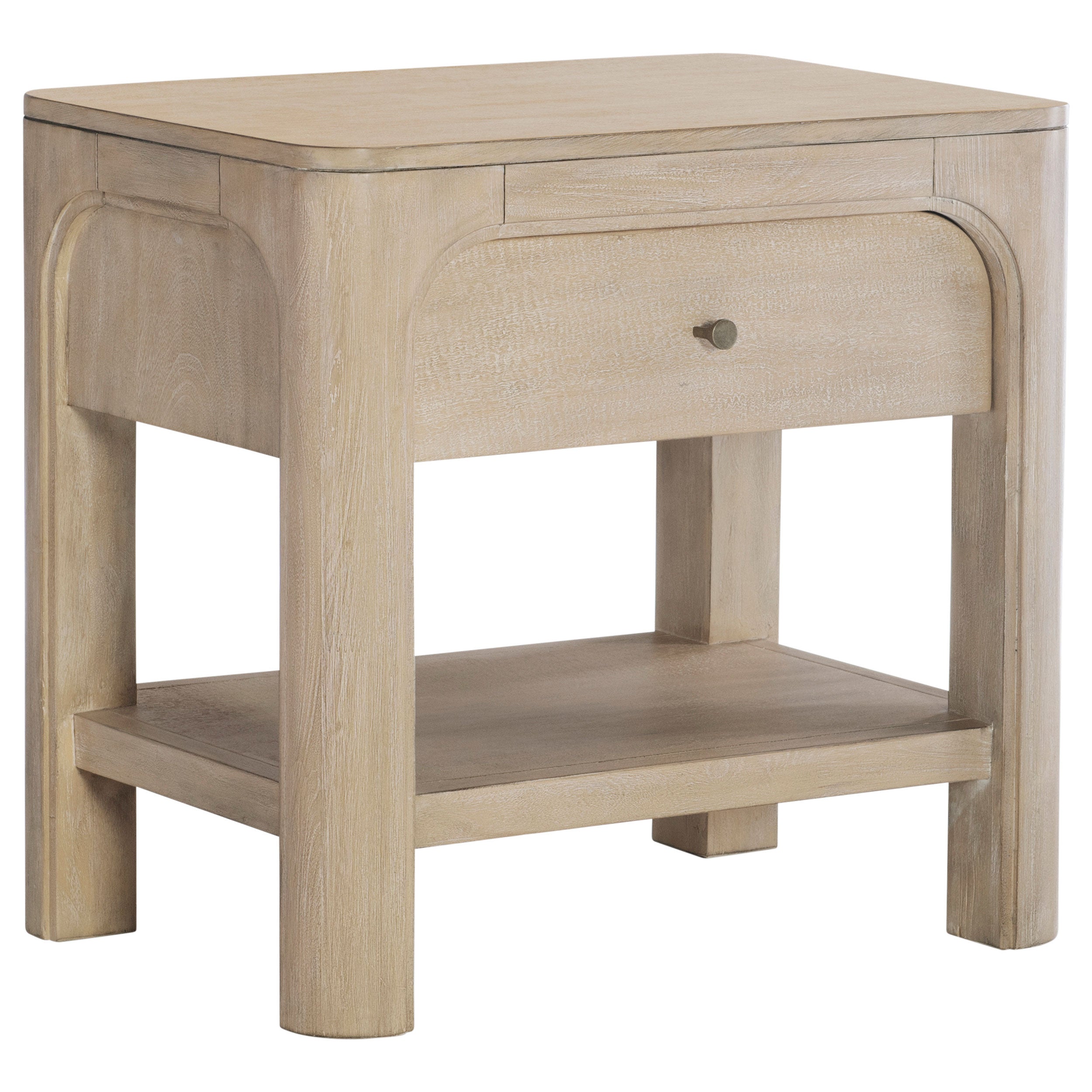 Solano 1-drawer Nightstand Bedside Table Weathered Mango-
