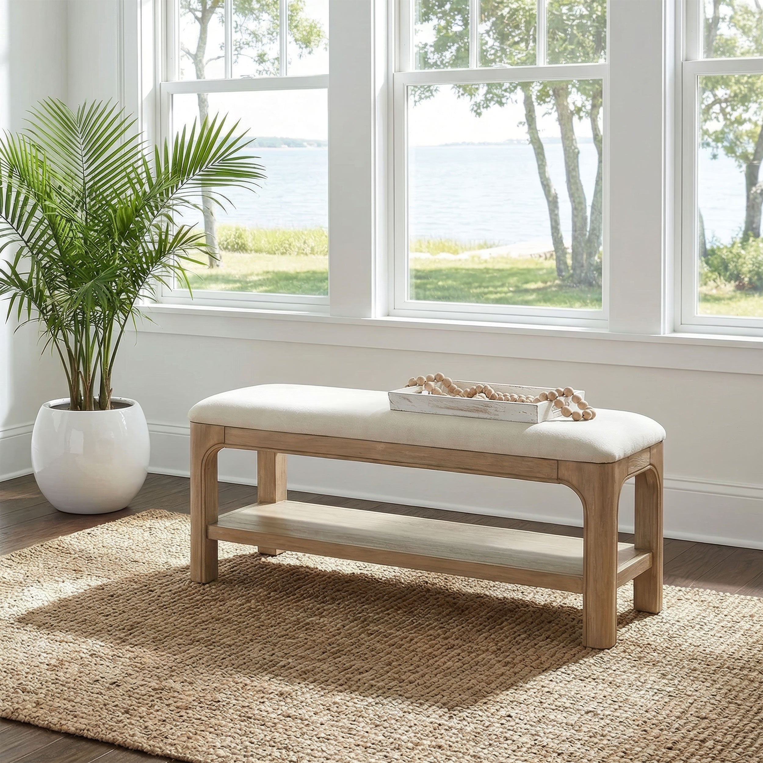 Solano 52-inch Bedroom Bed End Bench Weathered Mango-