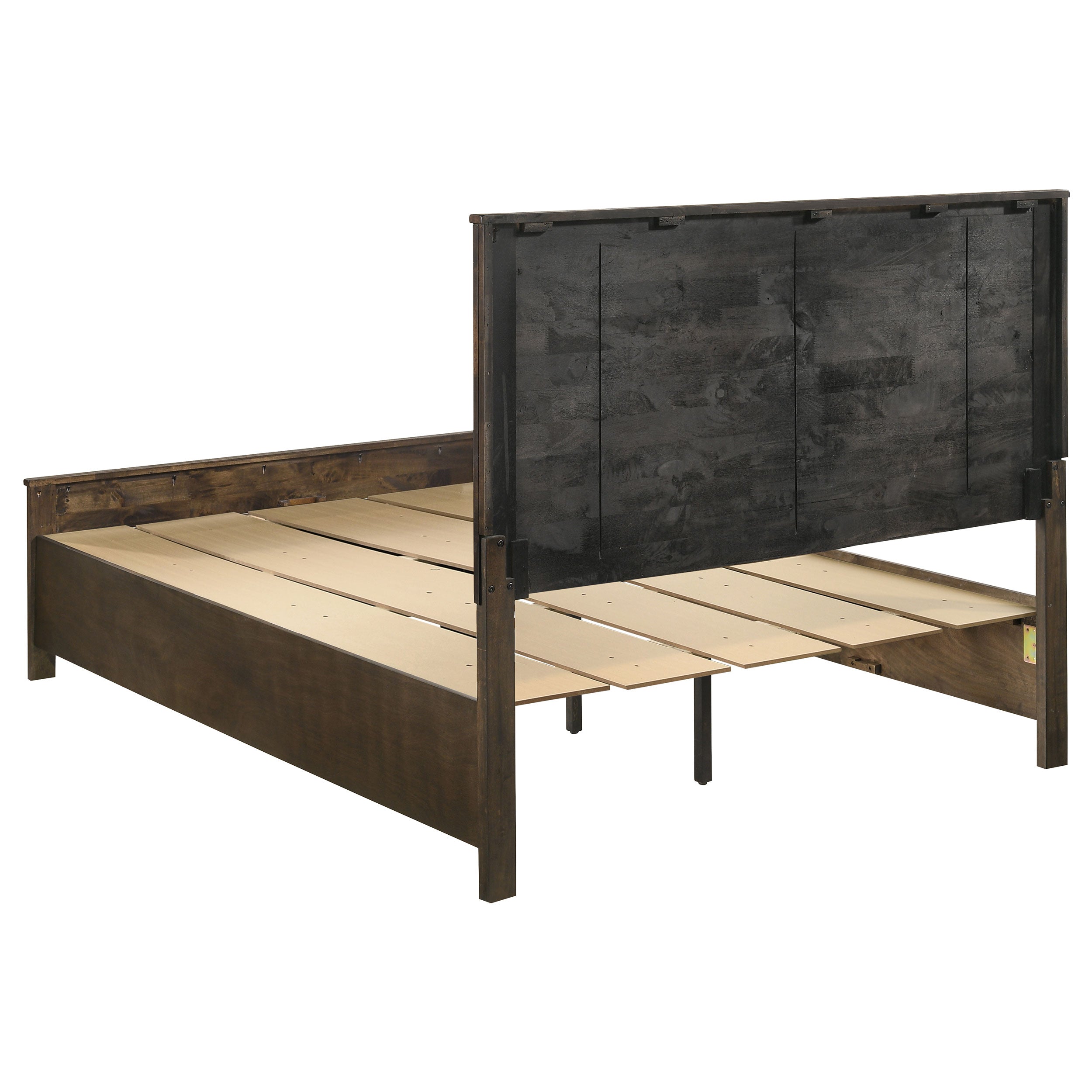 Woodmont Wood Queen Storage Panel Bed Rustic Golden Brown-CoasterEveryday