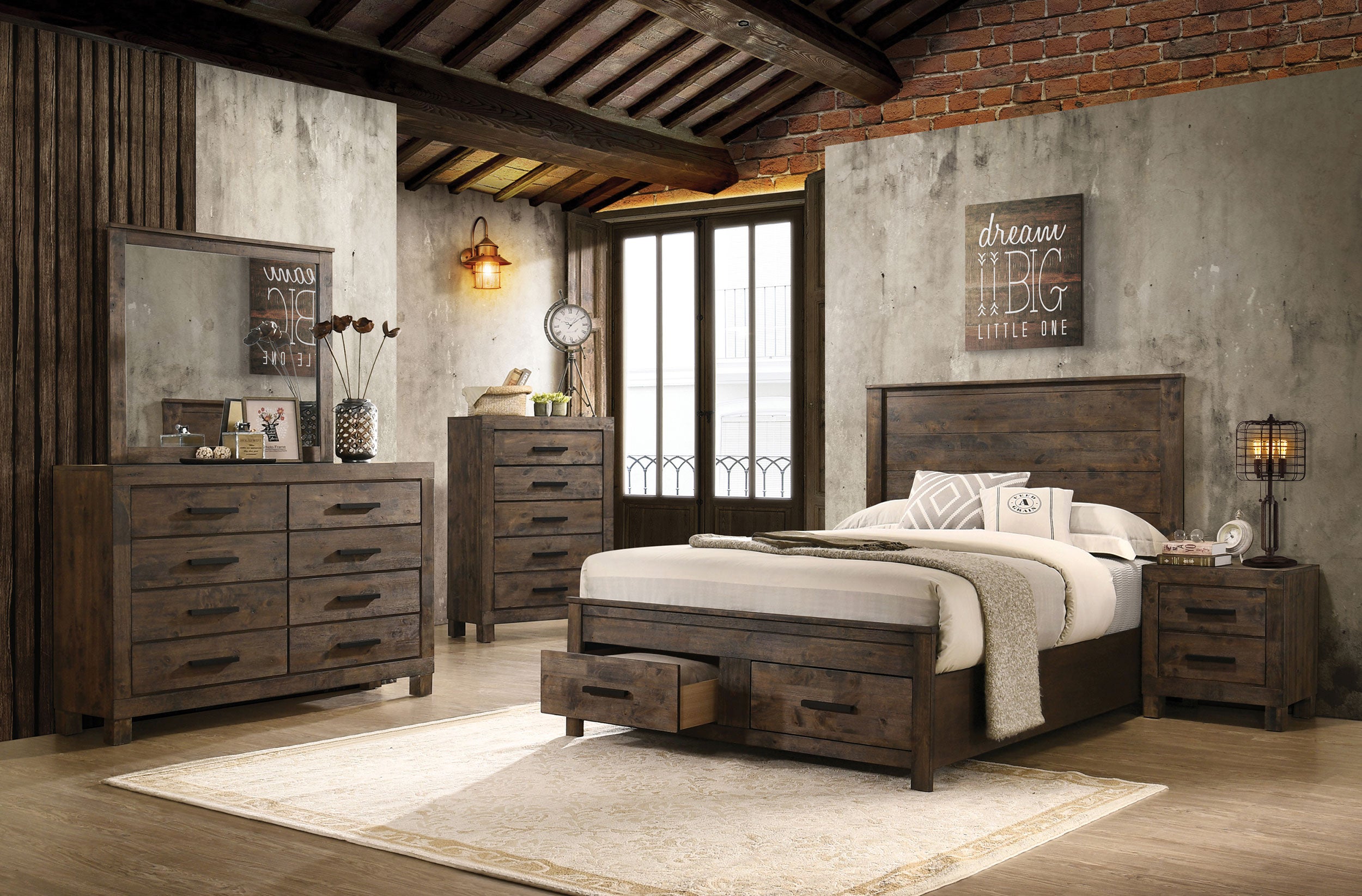 Woodmont 2-drawer Nightstand Rustic Golden Brown-CoasterEveryday