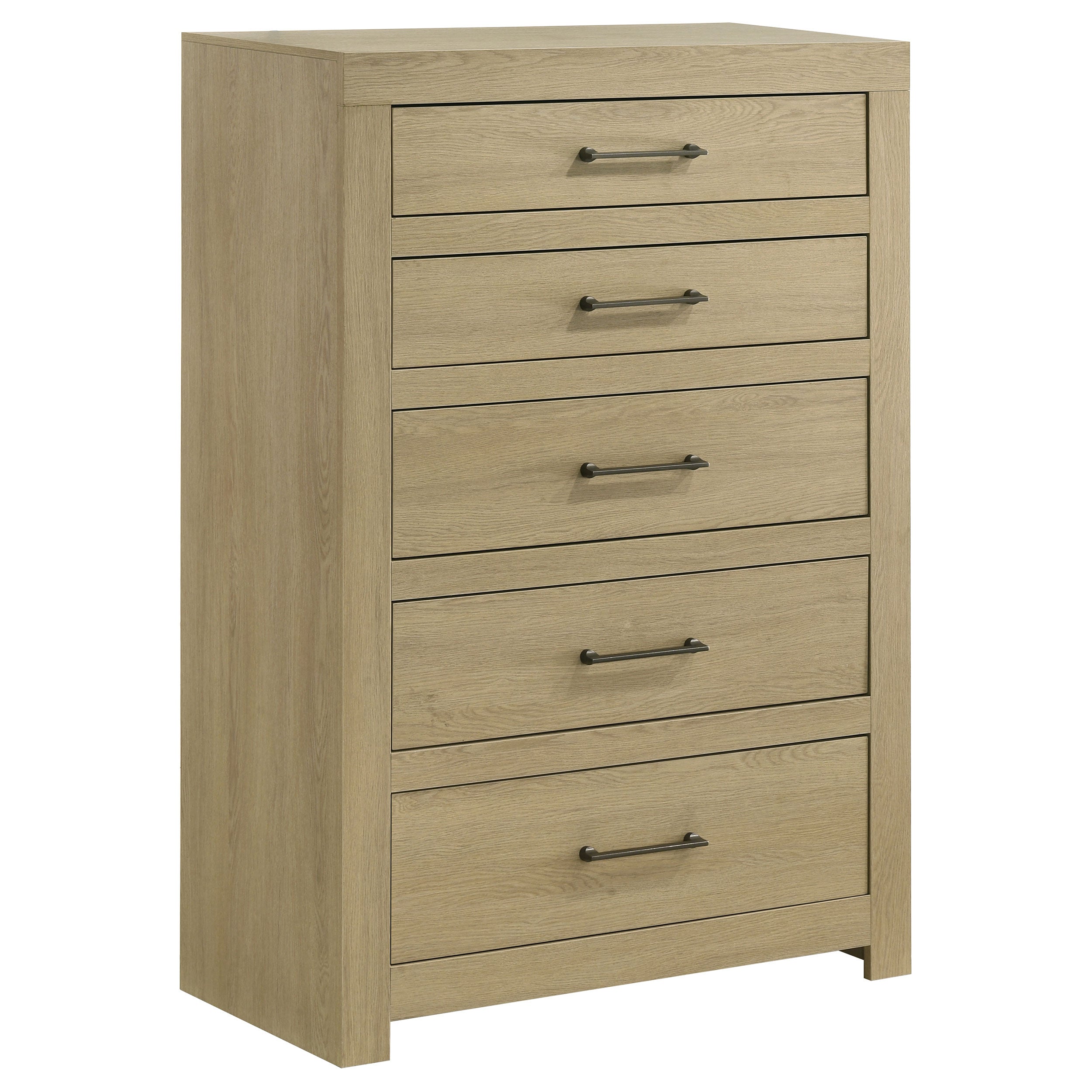 Hendricks 5-drawer Bedroom Chest of Drawers Light Oak-