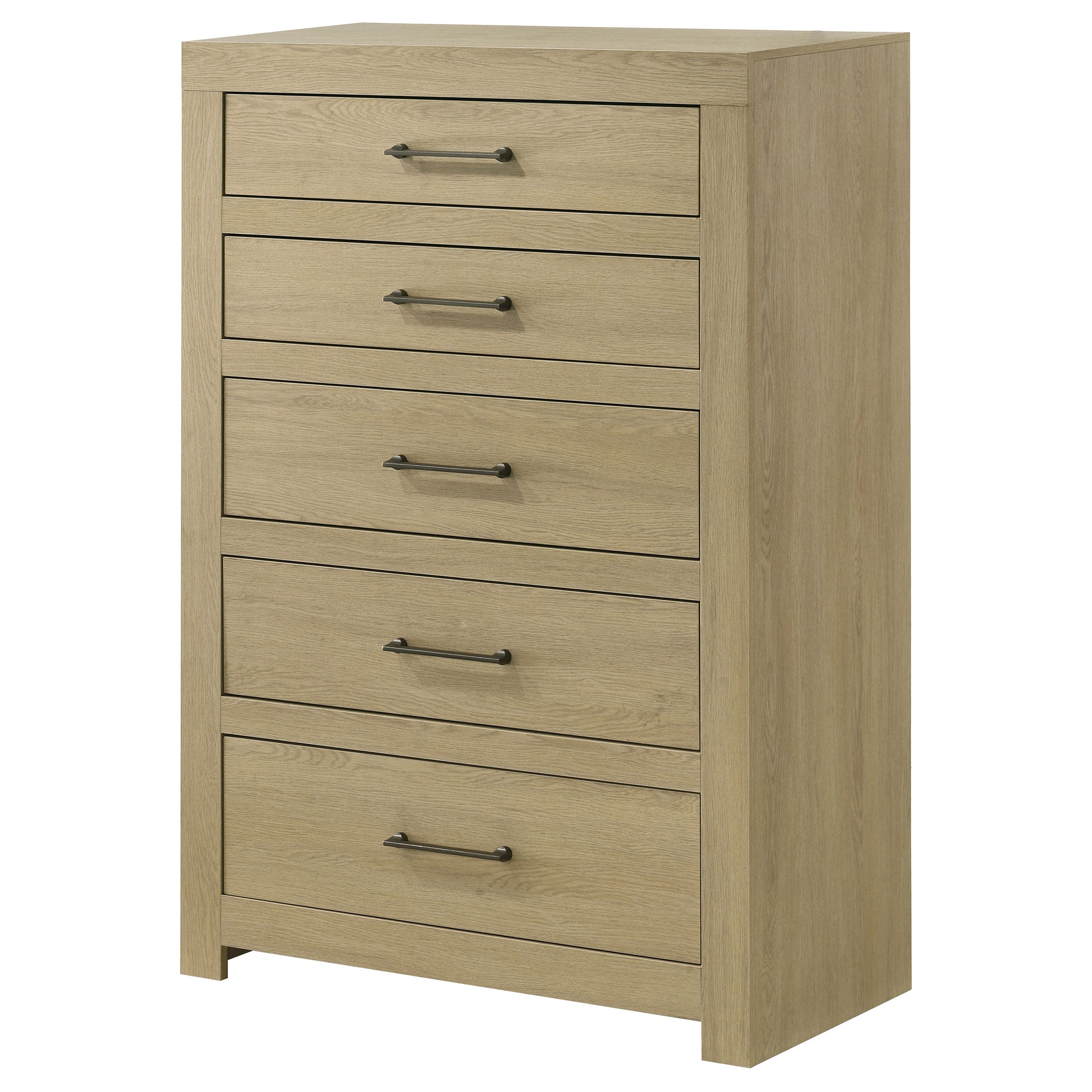 Hendricks 5-drawer Bedroom Chest of Drawers Light Oak-
