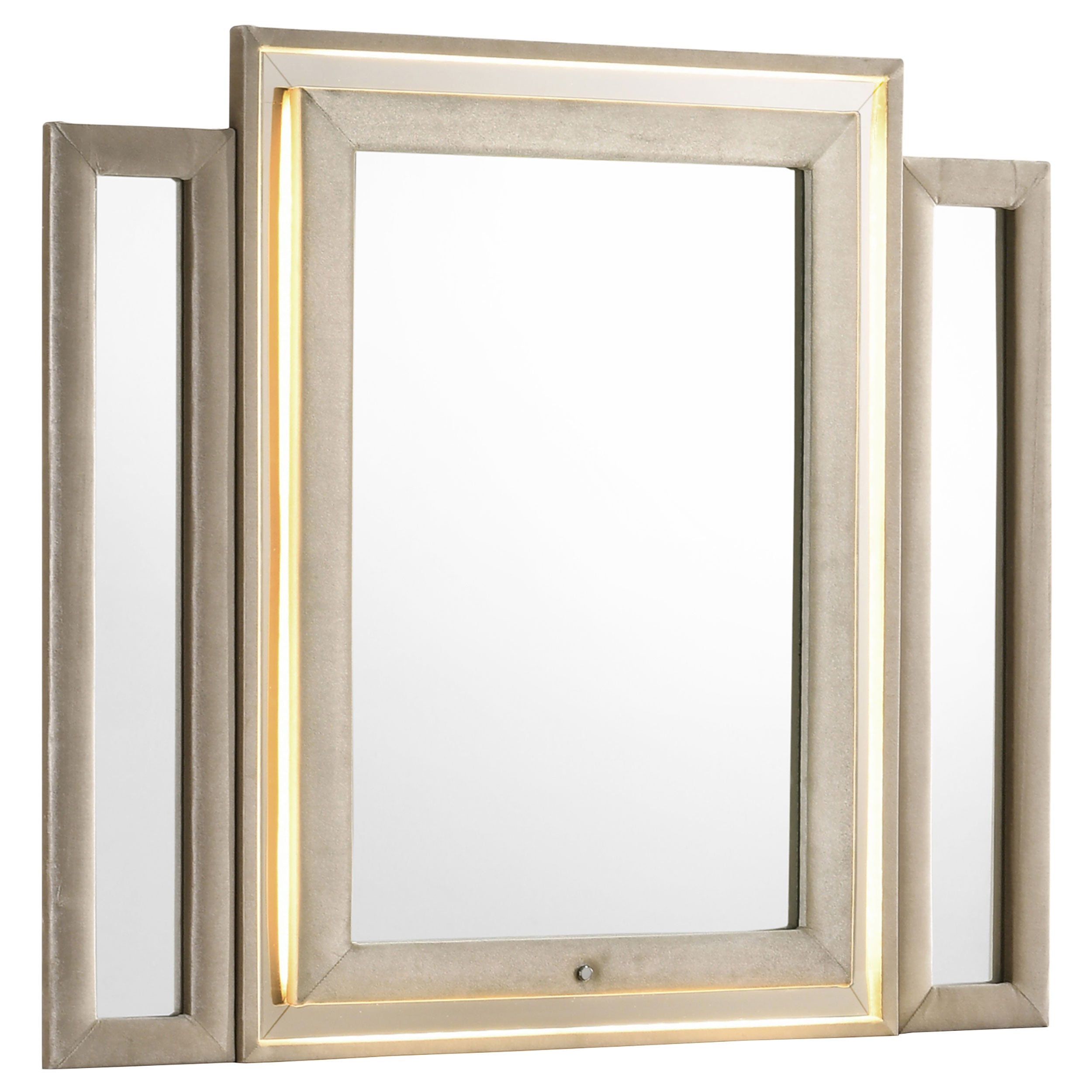 Lorient LED Dresser Mirror Ivory and Camel-