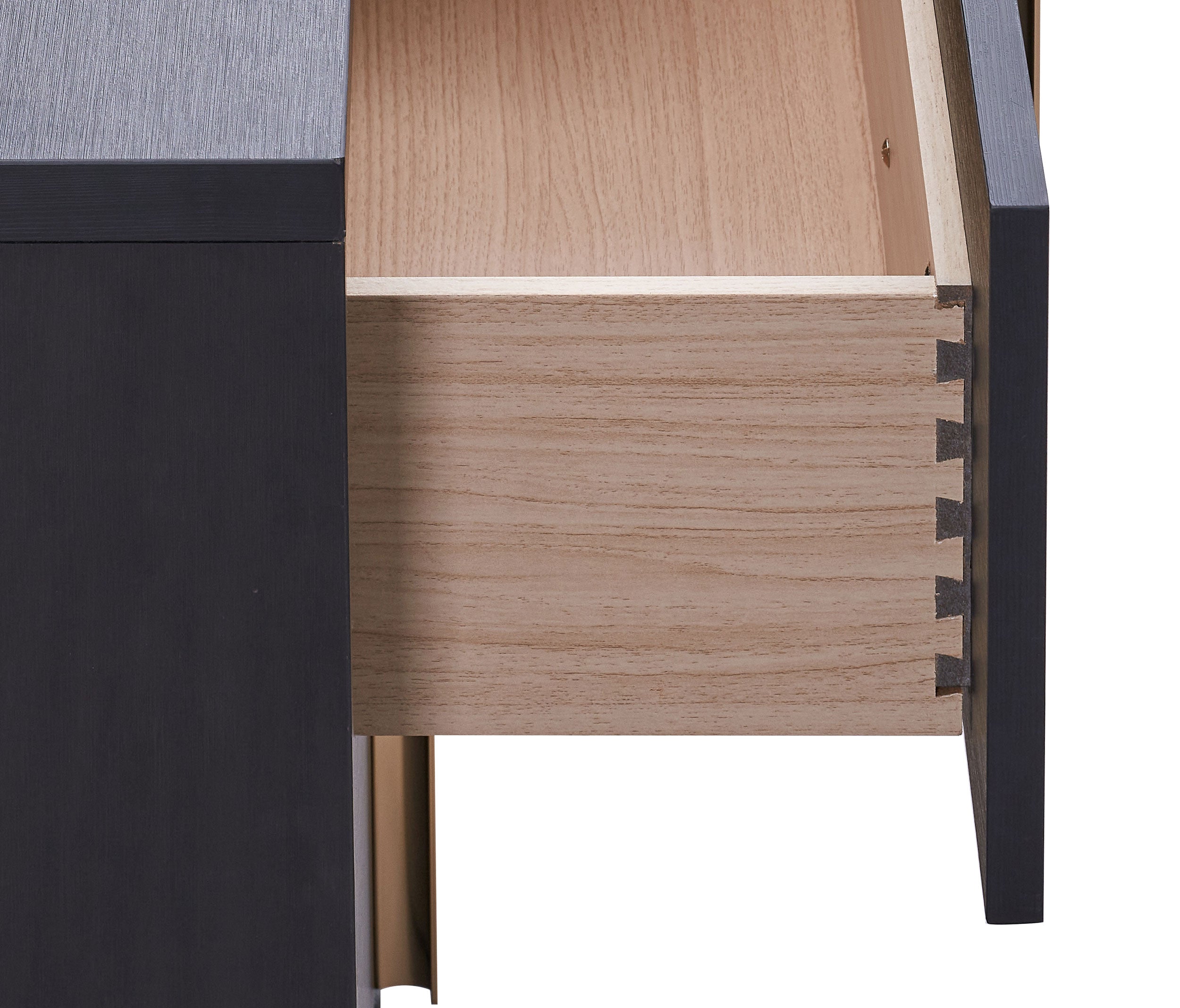 Marceline 6-drawer Dresser with Mirror Black-