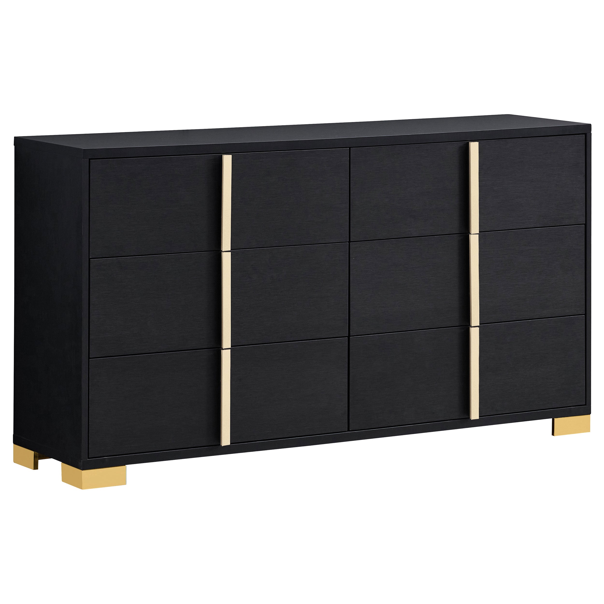 Marceline 6-drawer Dresser Black-