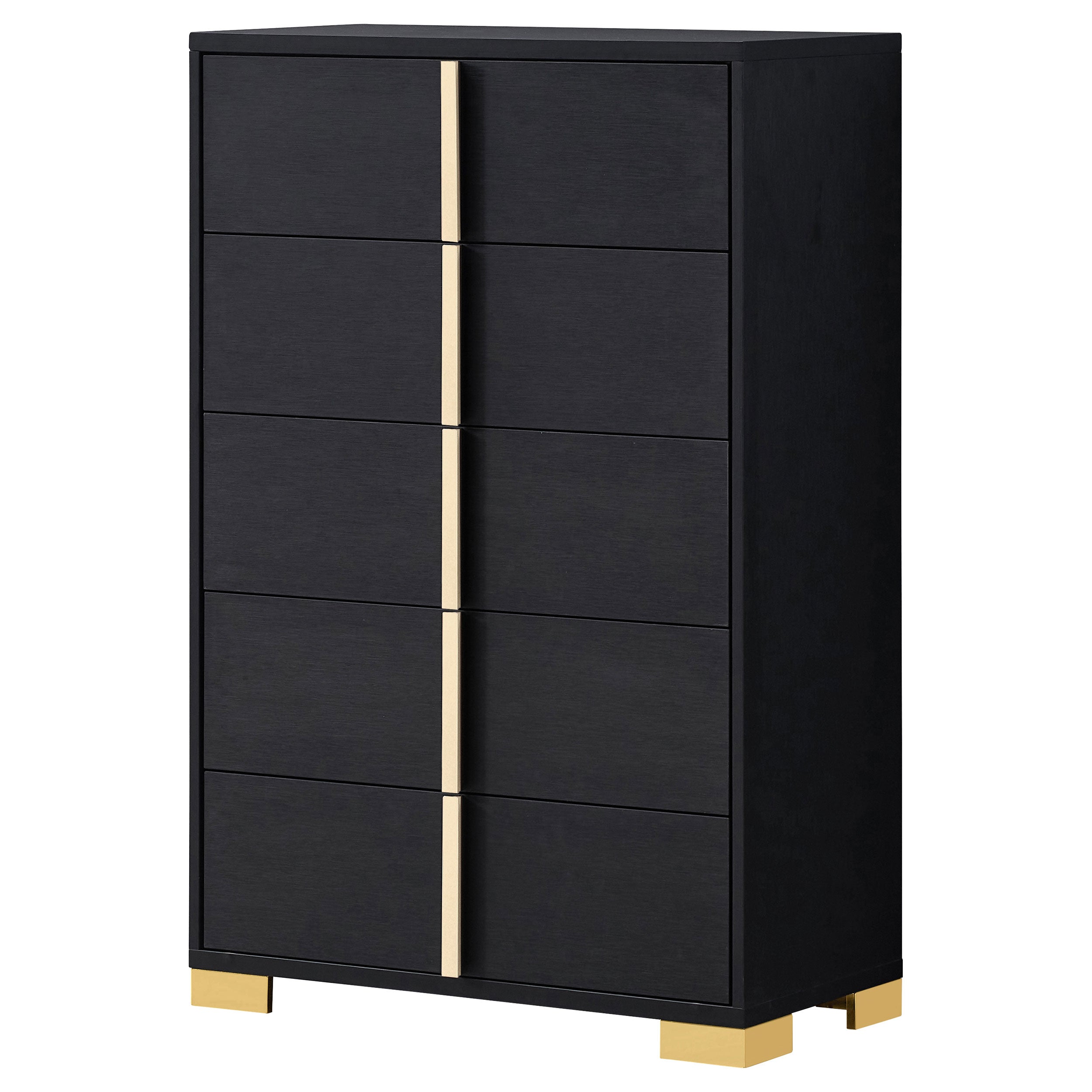 Marceline 5-drawer Bedroom Chest Black-