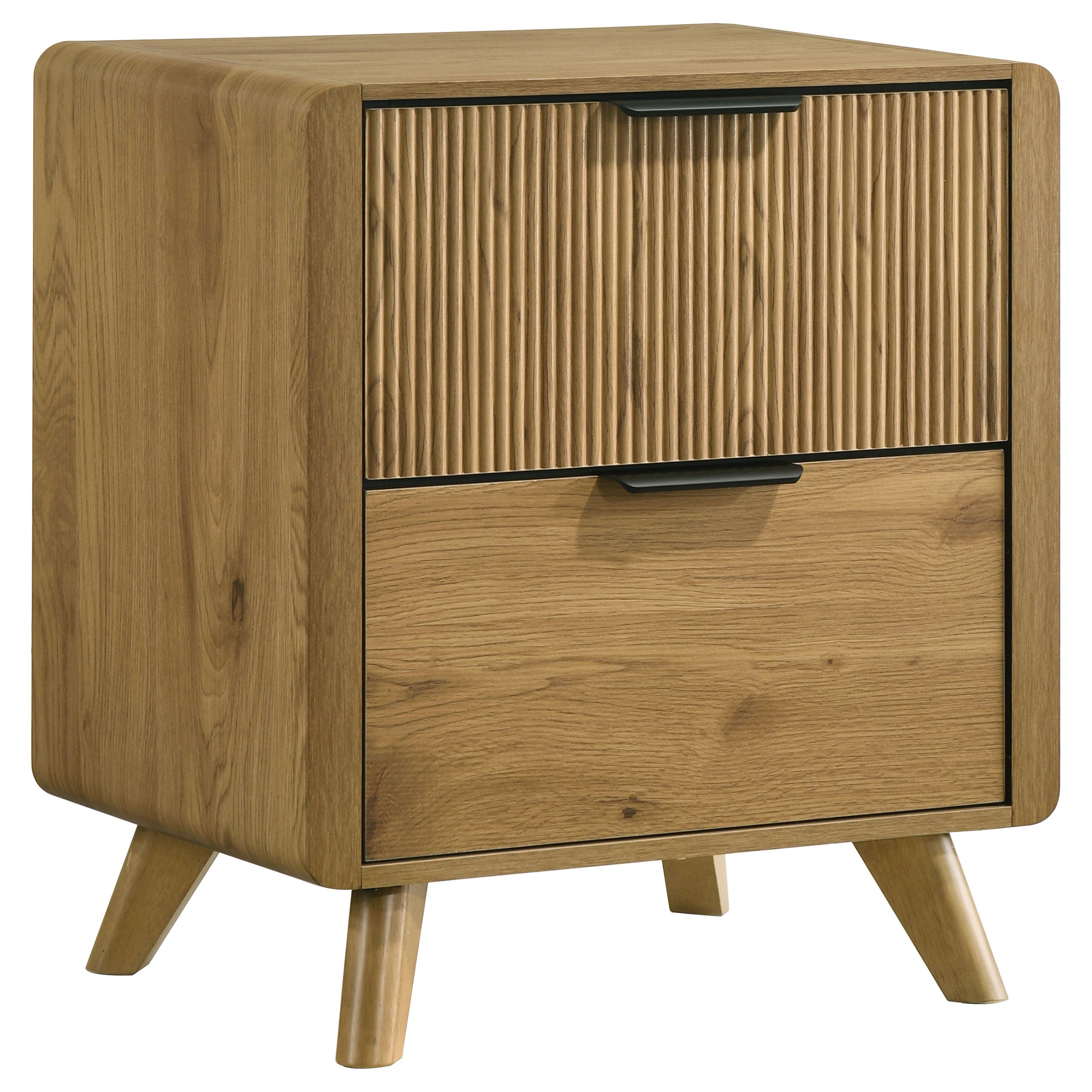 Bennett 2-drawer Bedroom Nightstand Bedside Table Light Oak-