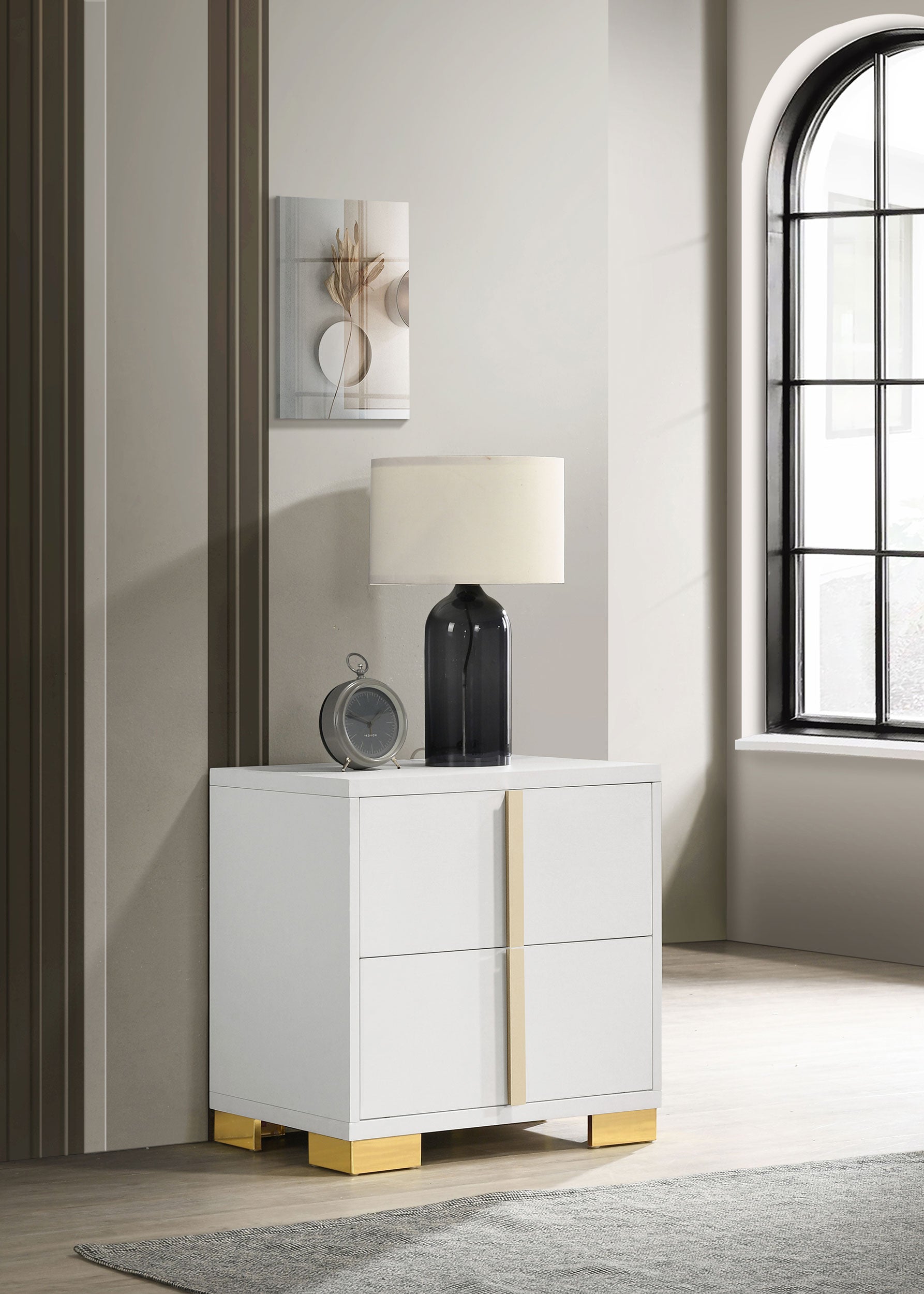 Marceline 2-drawer Nightstand White-