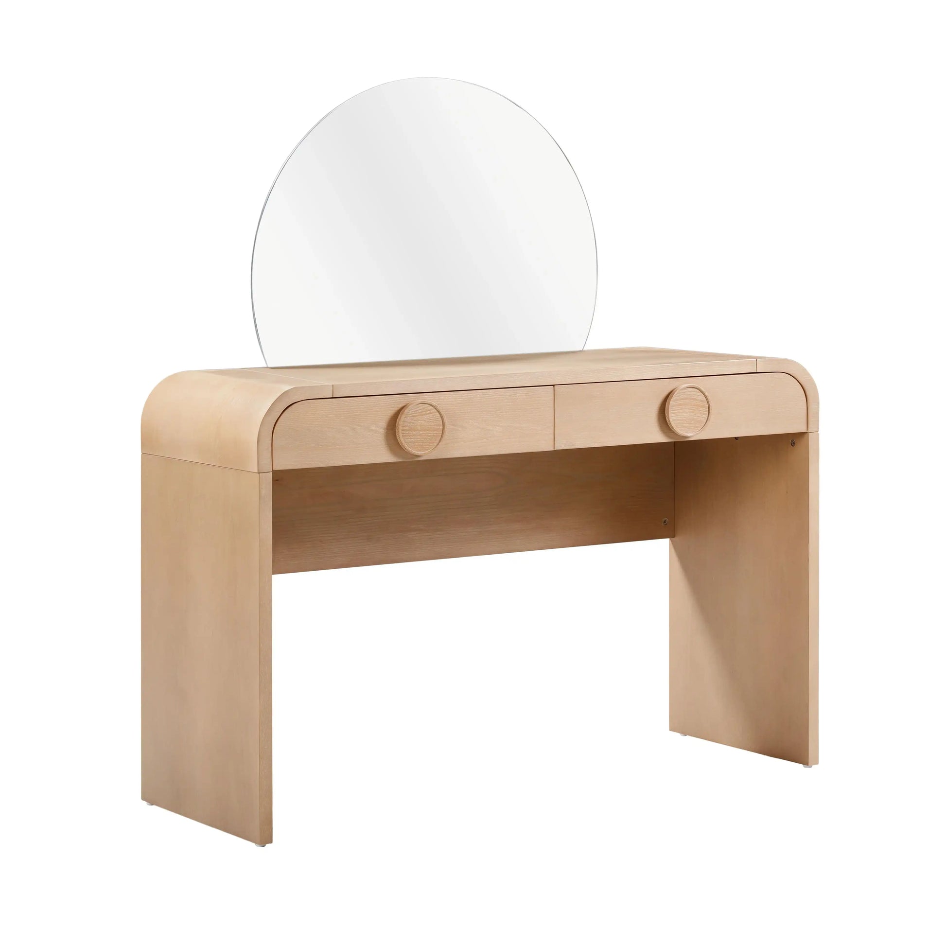Moonrise - 2 Drawer Vanity Desk - Natural Ash - Best Buy Furniture