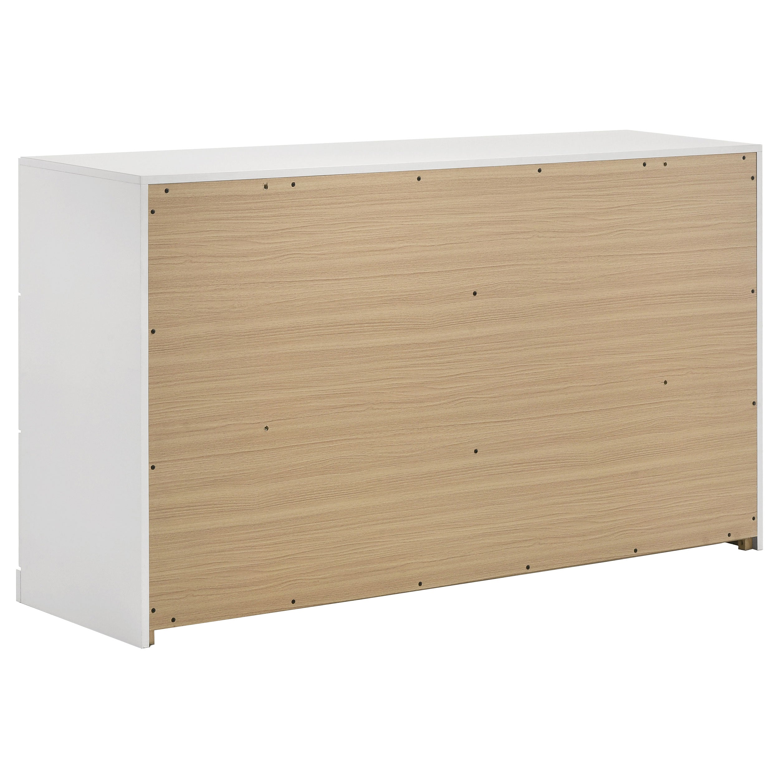 Ines 6-drawer Bedroom Dresser Cabinet White High Gloss-