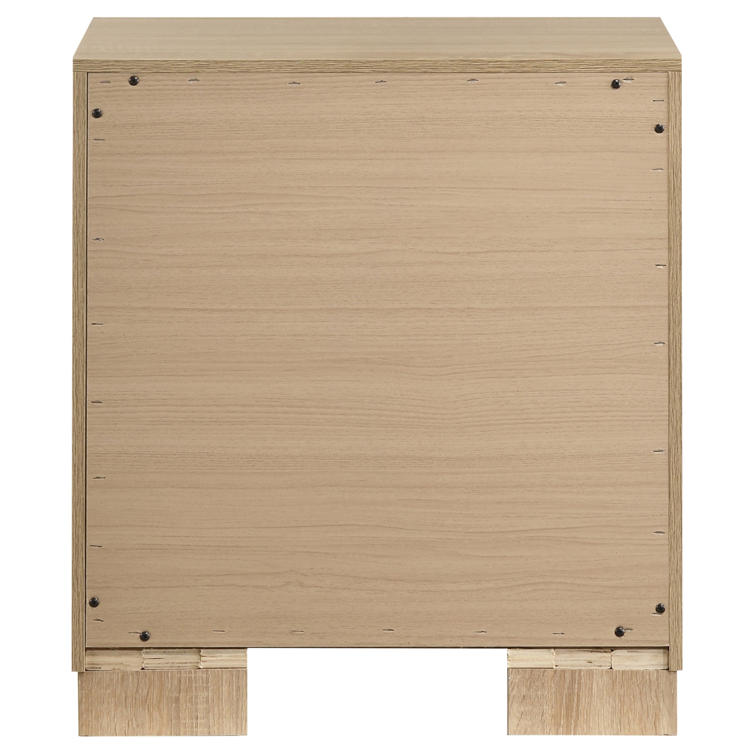 Arielle 2-drawer Bedroom Nightstand with Casters Light Oak-