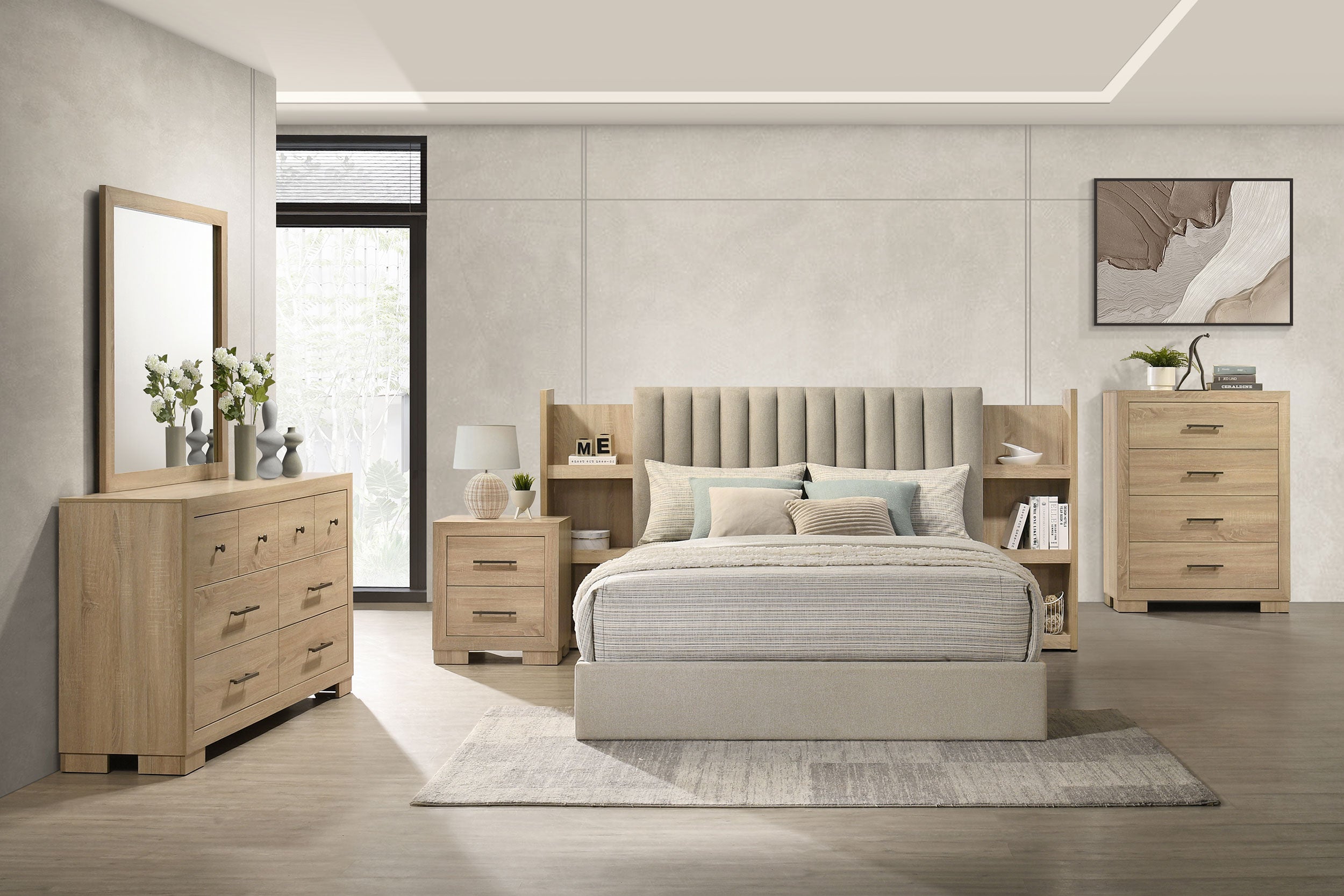Arielle 4-drawer Bedroom Chest of Drawers Light Oak-