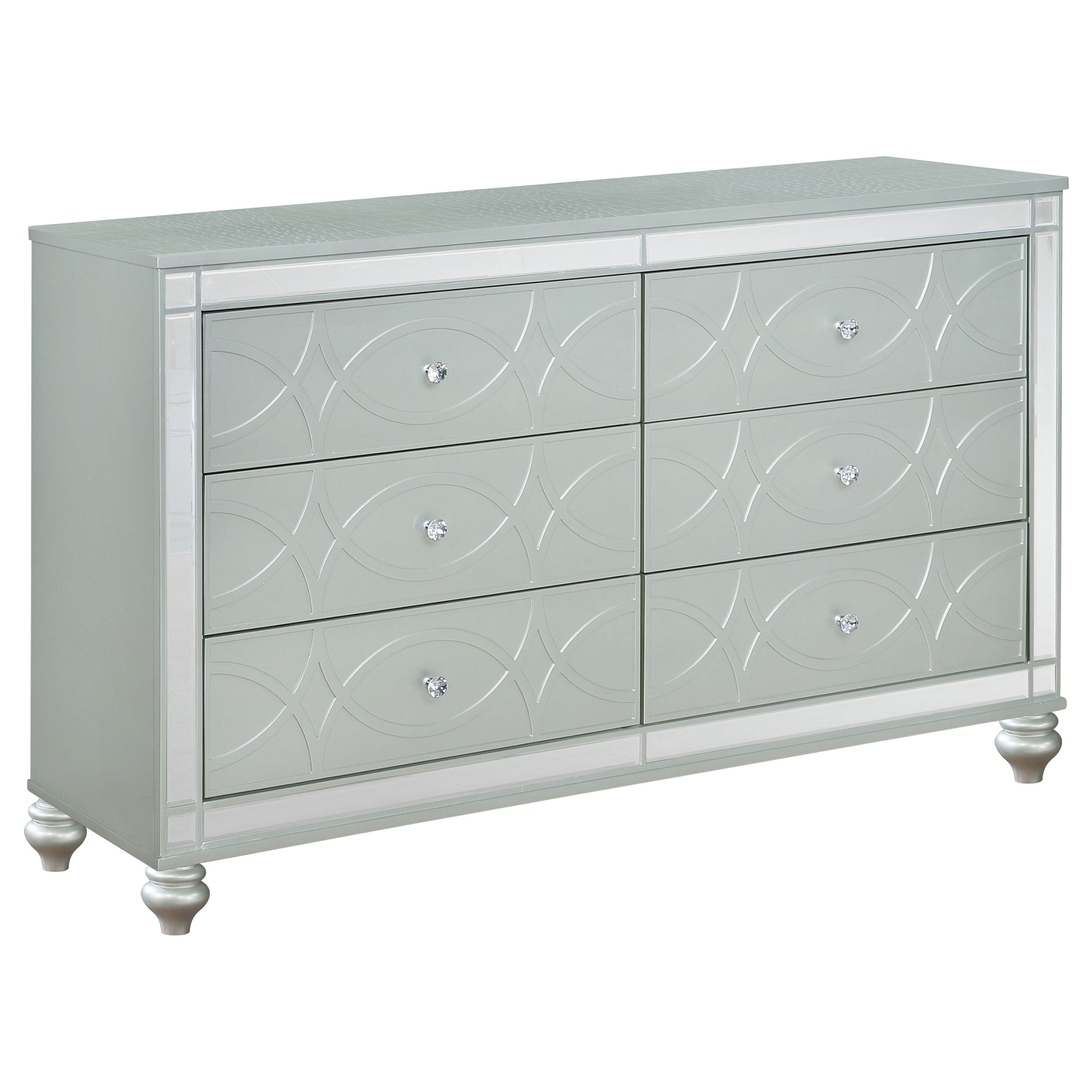 Gunnison 6-drawer Dresser Silver Metallic-CoasterEssence